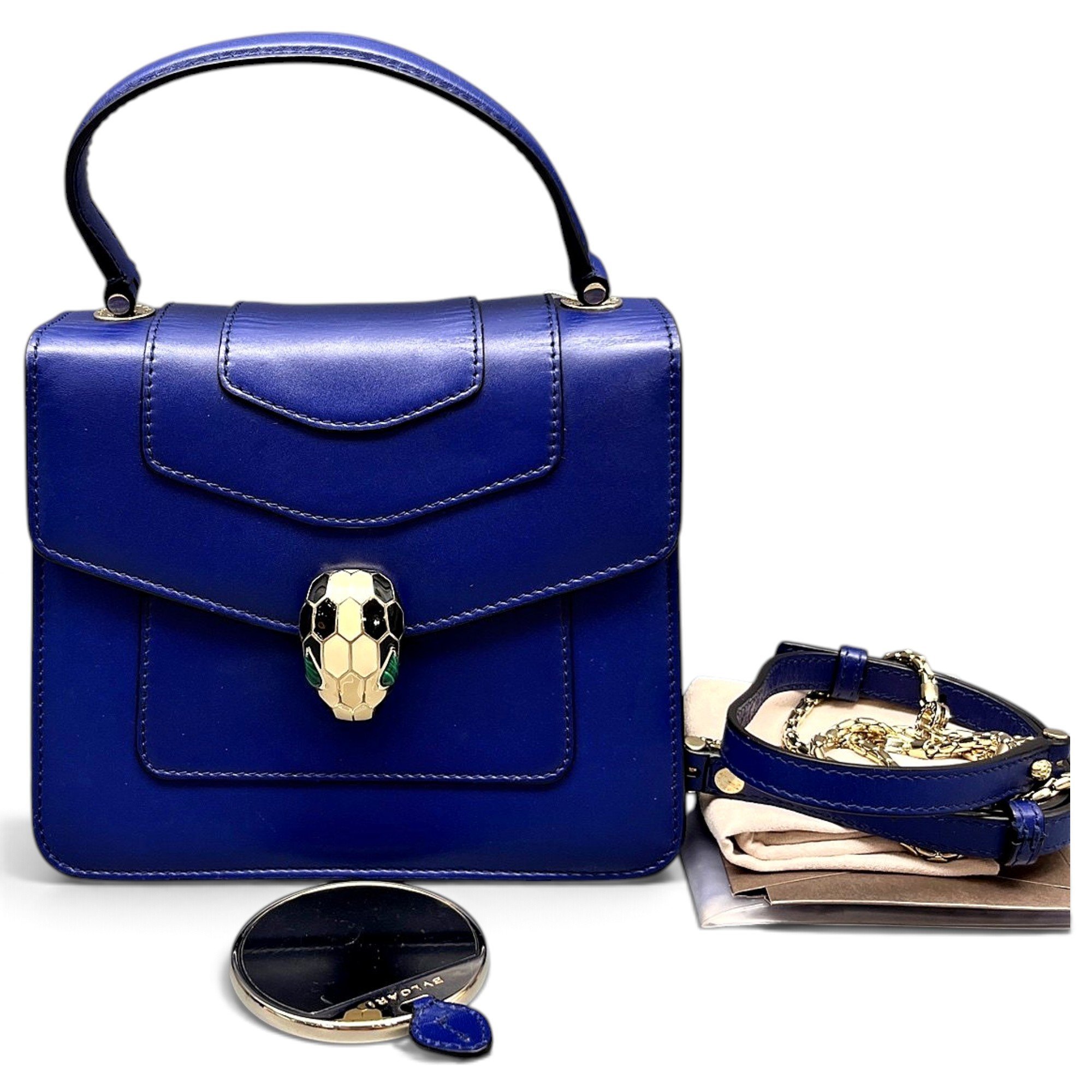 Serpenti leather handbag