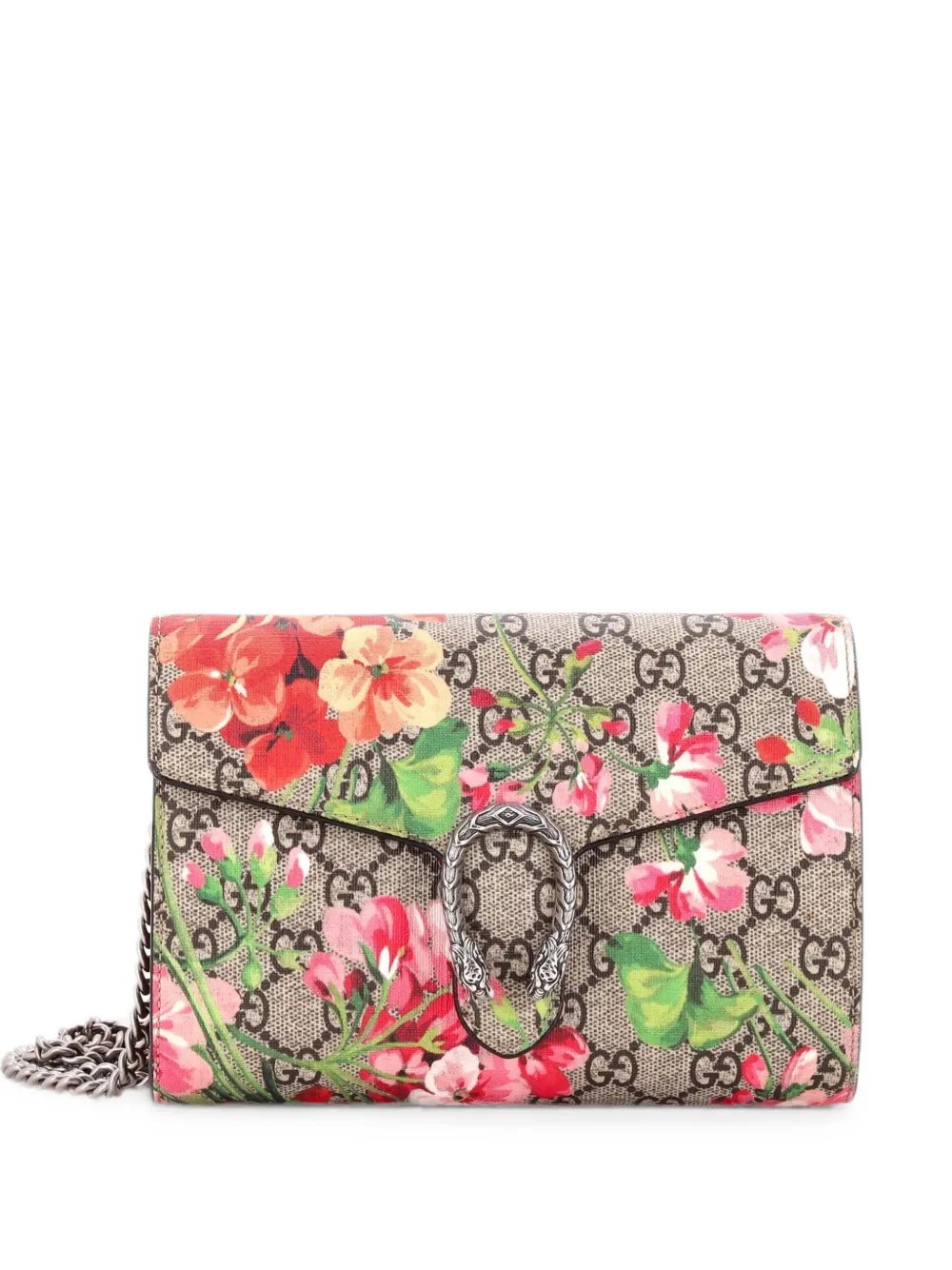 Dionysus Chain Wallet Blooms Print GG Coated Canvas Small crossbody bag
