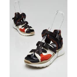 Chloe Chloe Multicolor Suede/Nylon Sonnie Sneaker Sandals Size 5.5/36