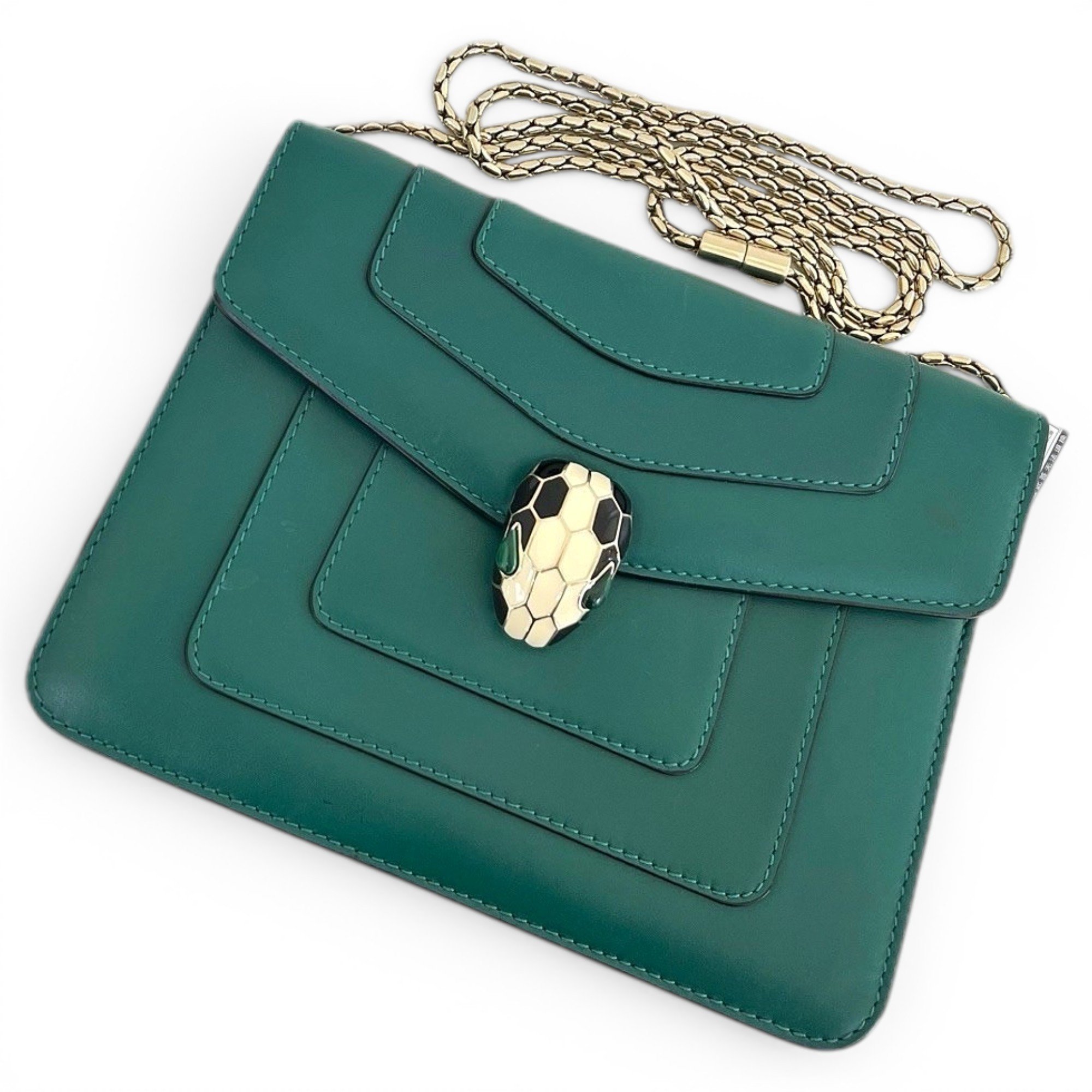 Serpenti leather handbag