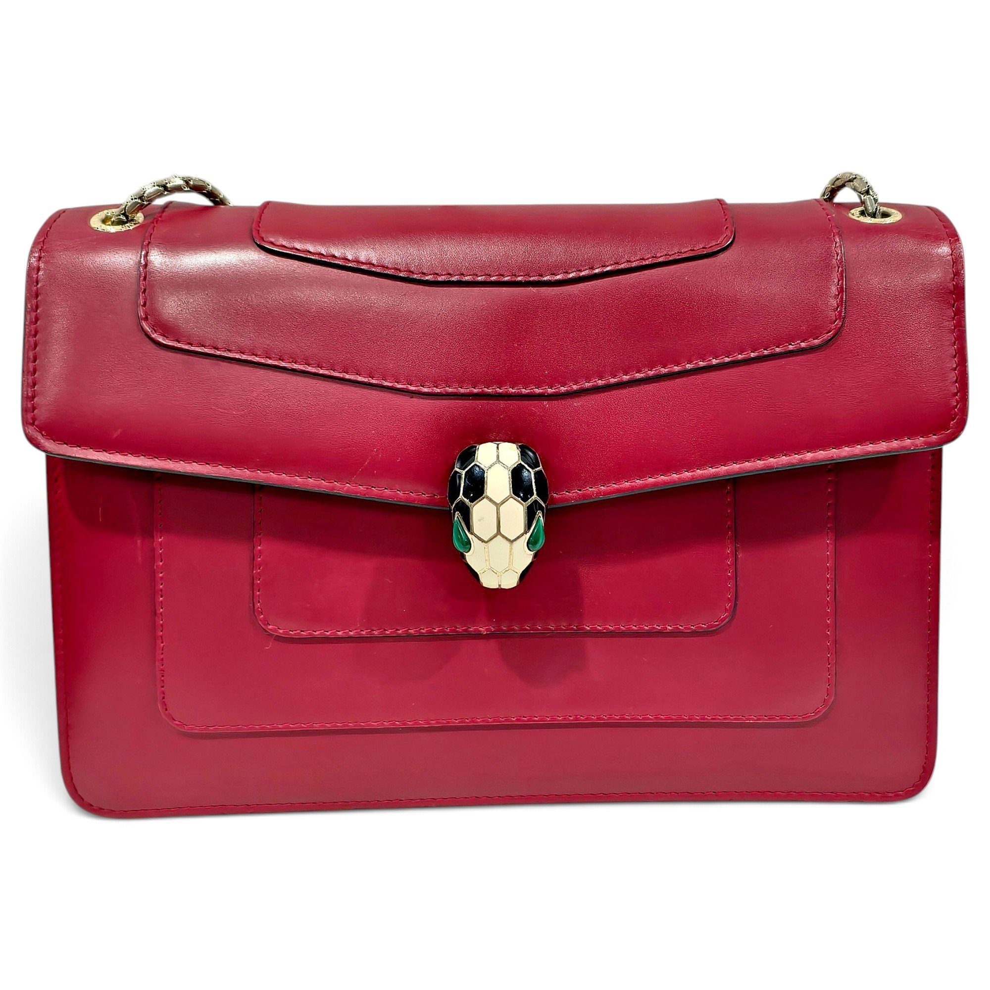 Serpenti leather handbag