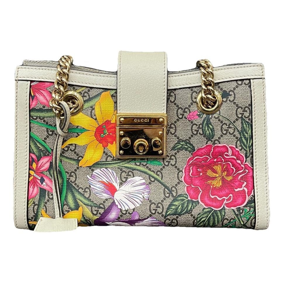 Padlock leather handbag