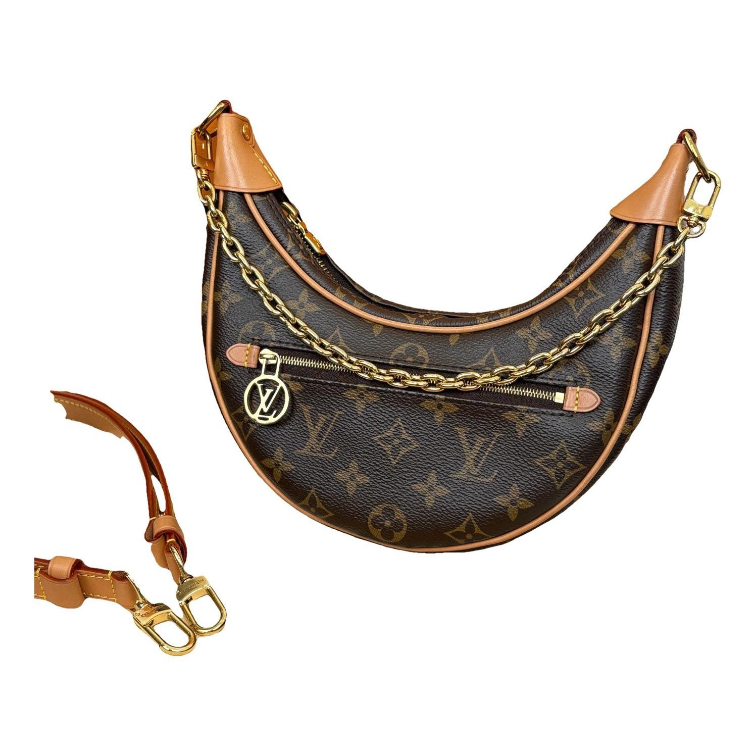 Loop leather handbag