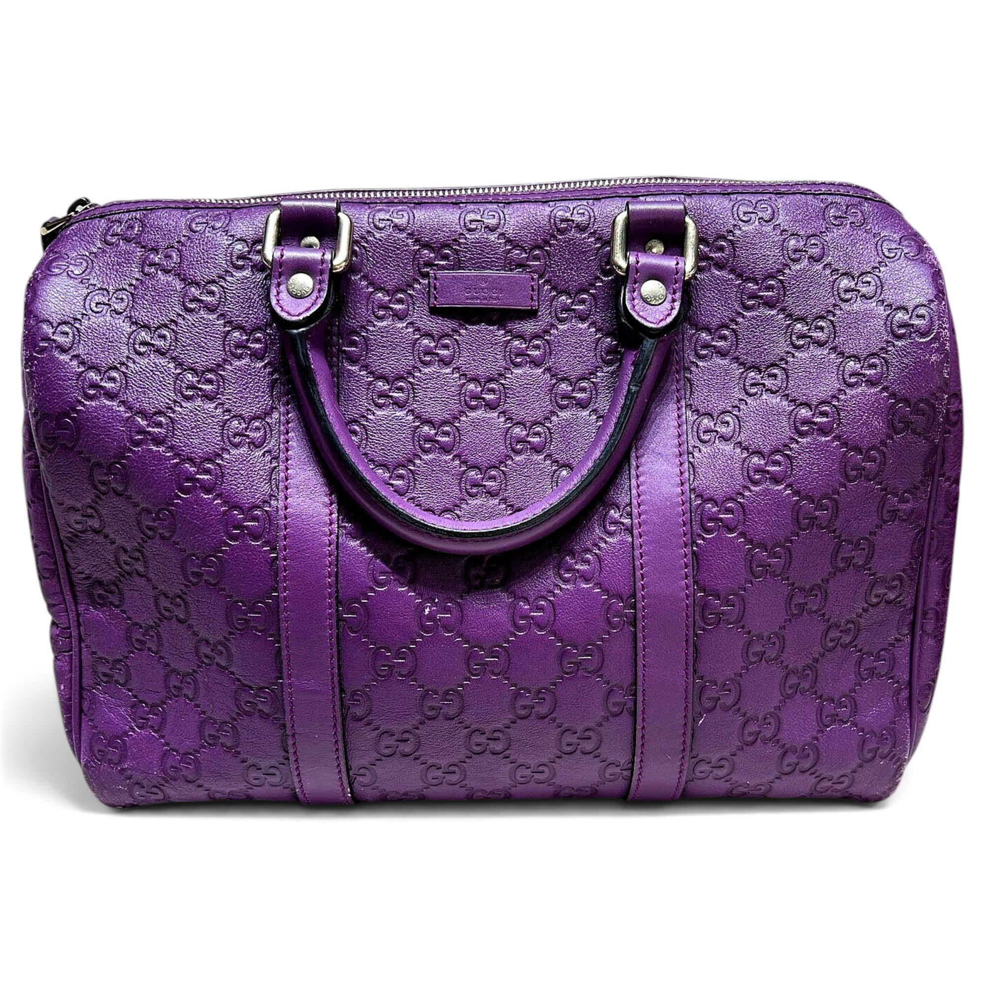 Boston leather bowling bag