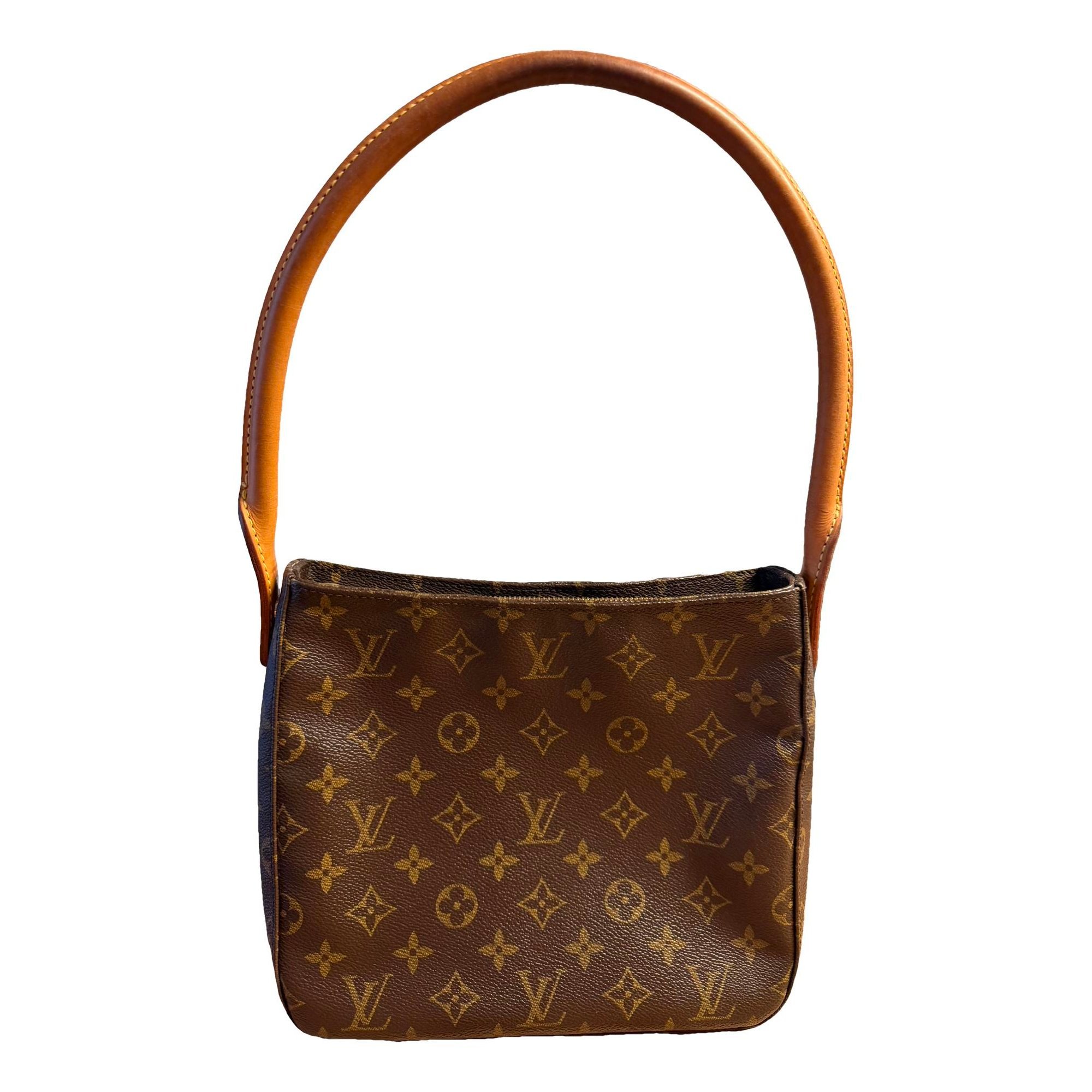 Looping leather handbag