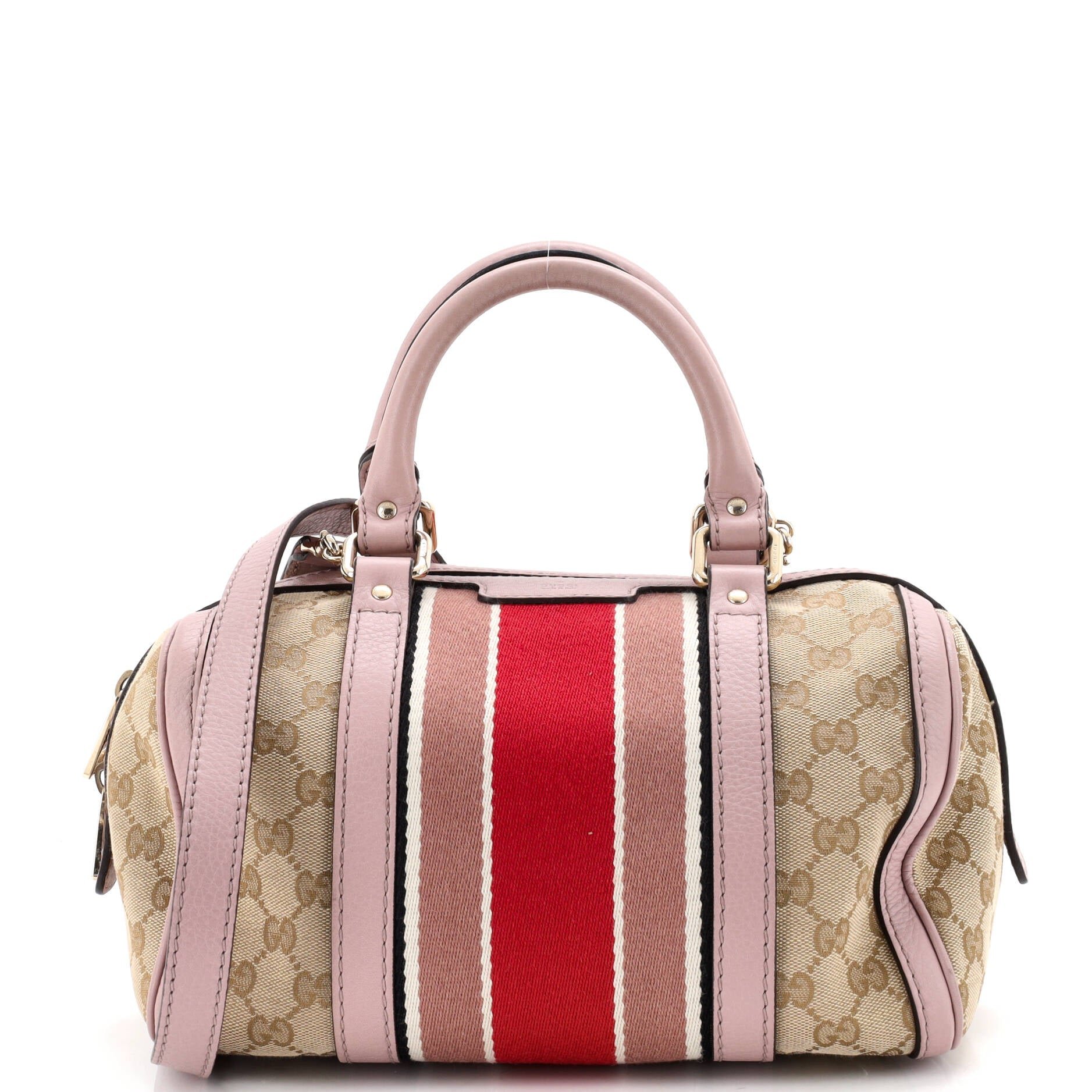 Vintage Web Boston Bag GG Canvas Small