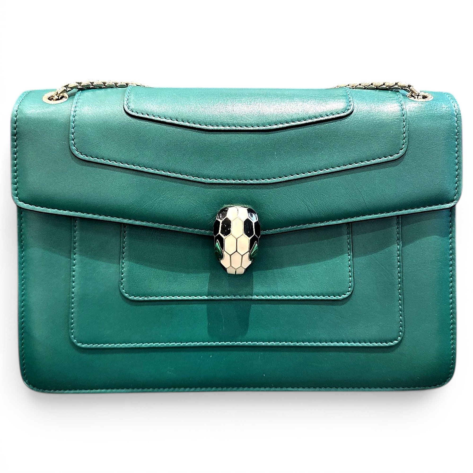 Serpenti leather handbag