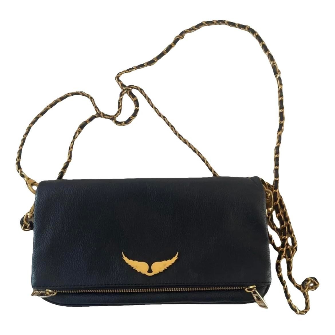 Rock leather clutch bag