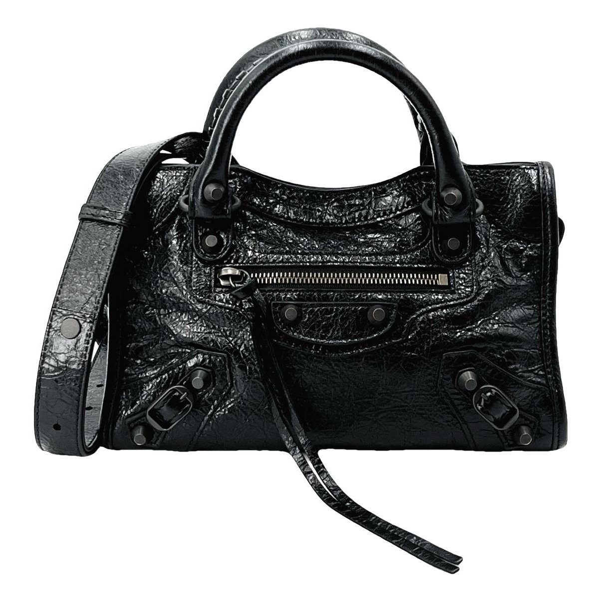 Classic Metalic leather handbag