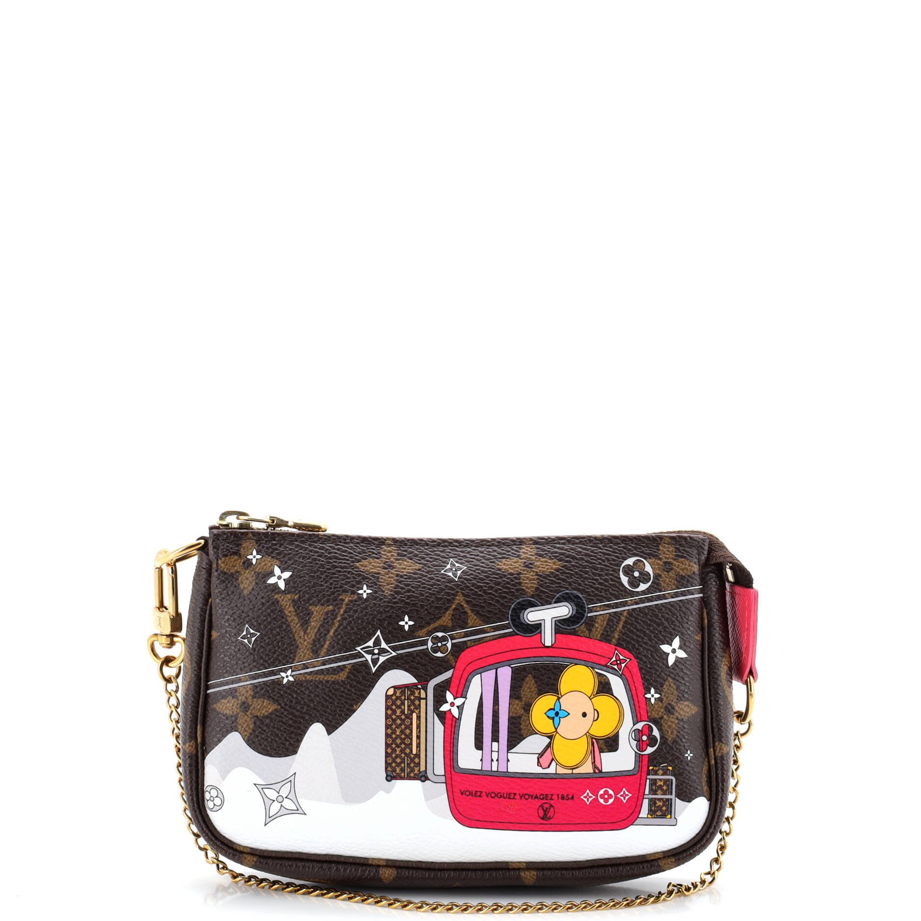 Pochette Accessoires Limited Edition Vivienne Xmas Monogram Canvas Mini