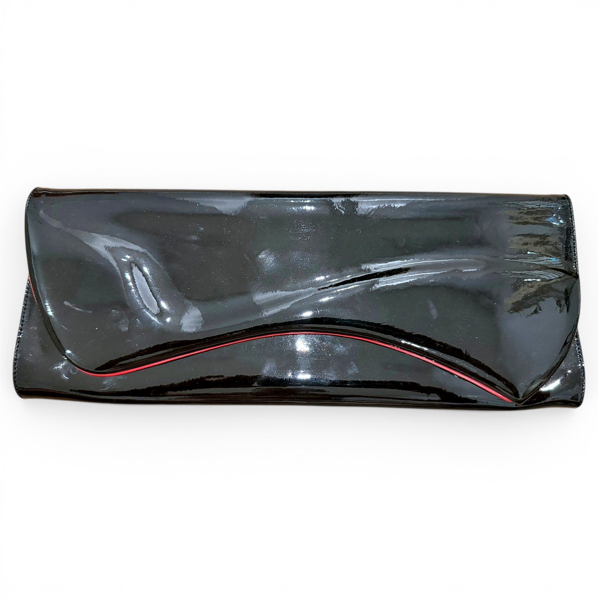 Patent leather clutch bag