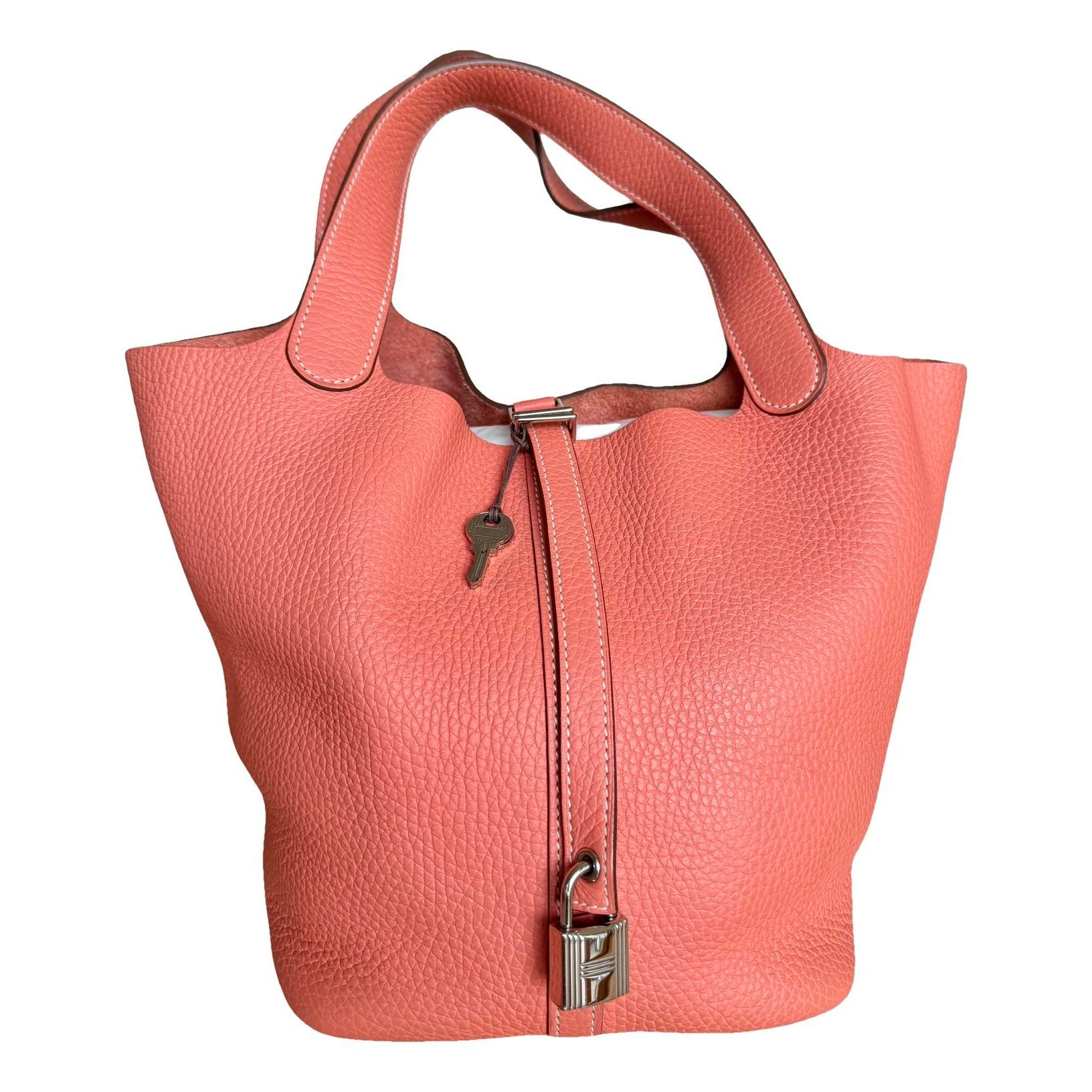 Picotin leather tote