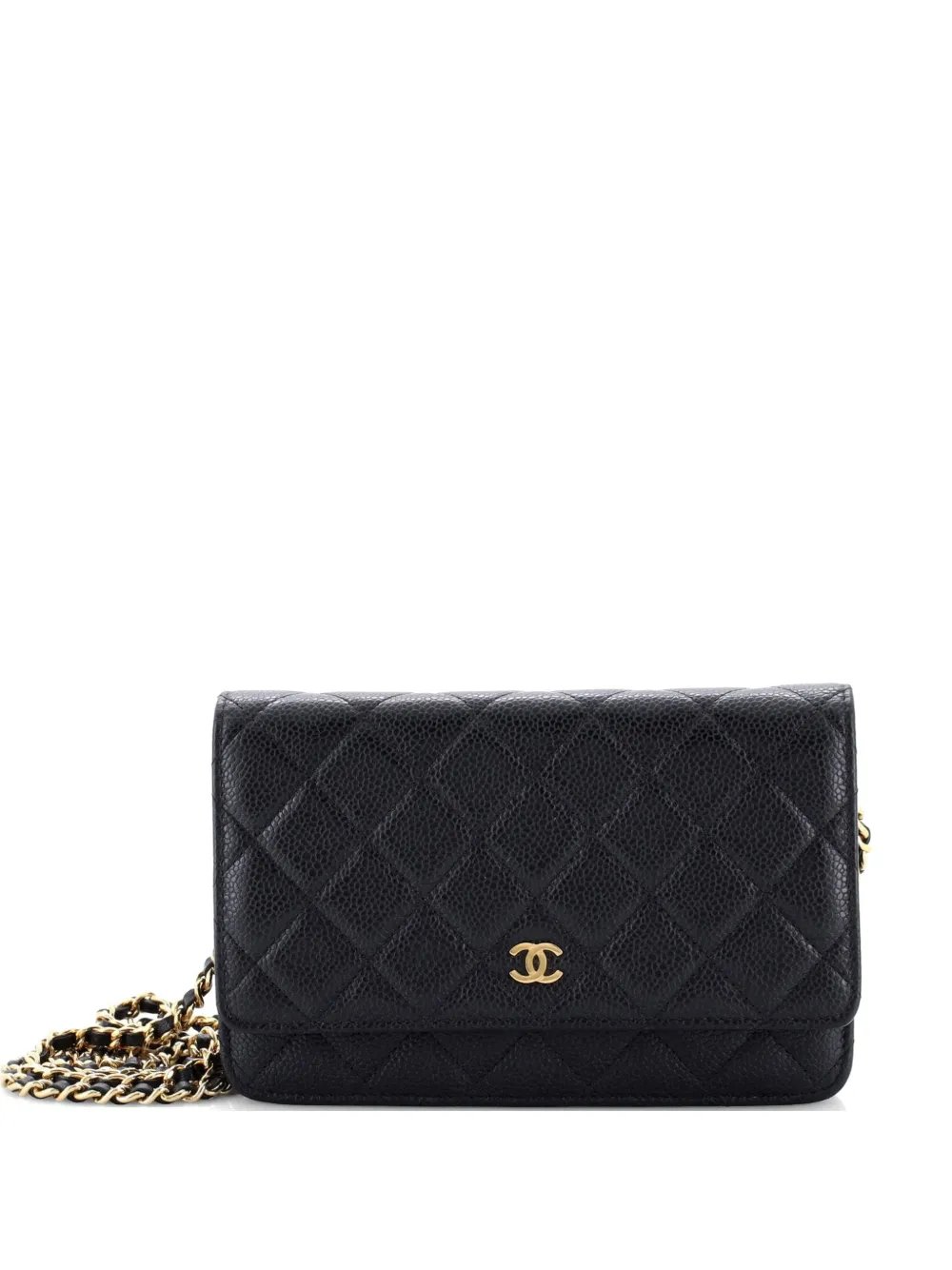 Wallet on Chain Quilted Caviar crossbody bag