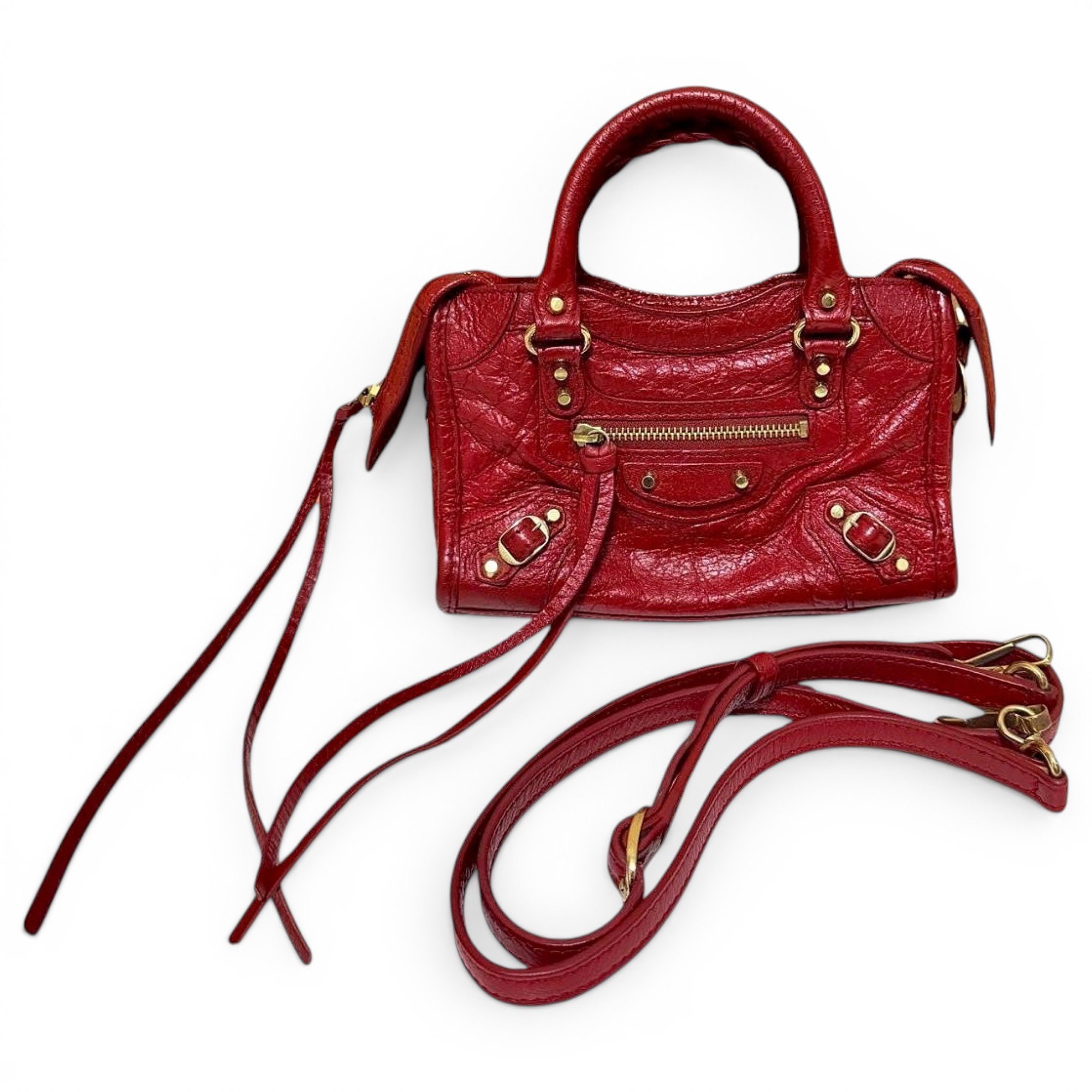Classic Metalic leather handbag