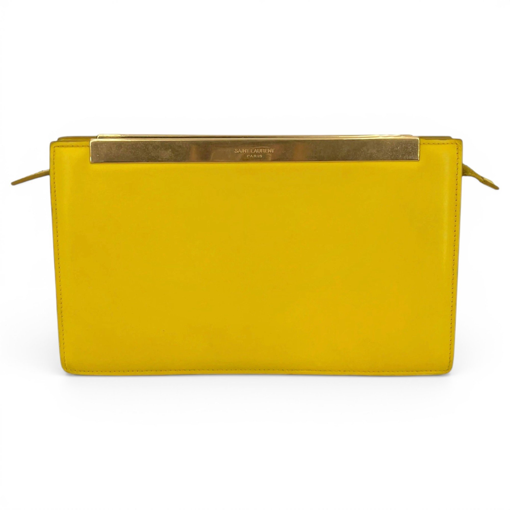 Leather clutch bag