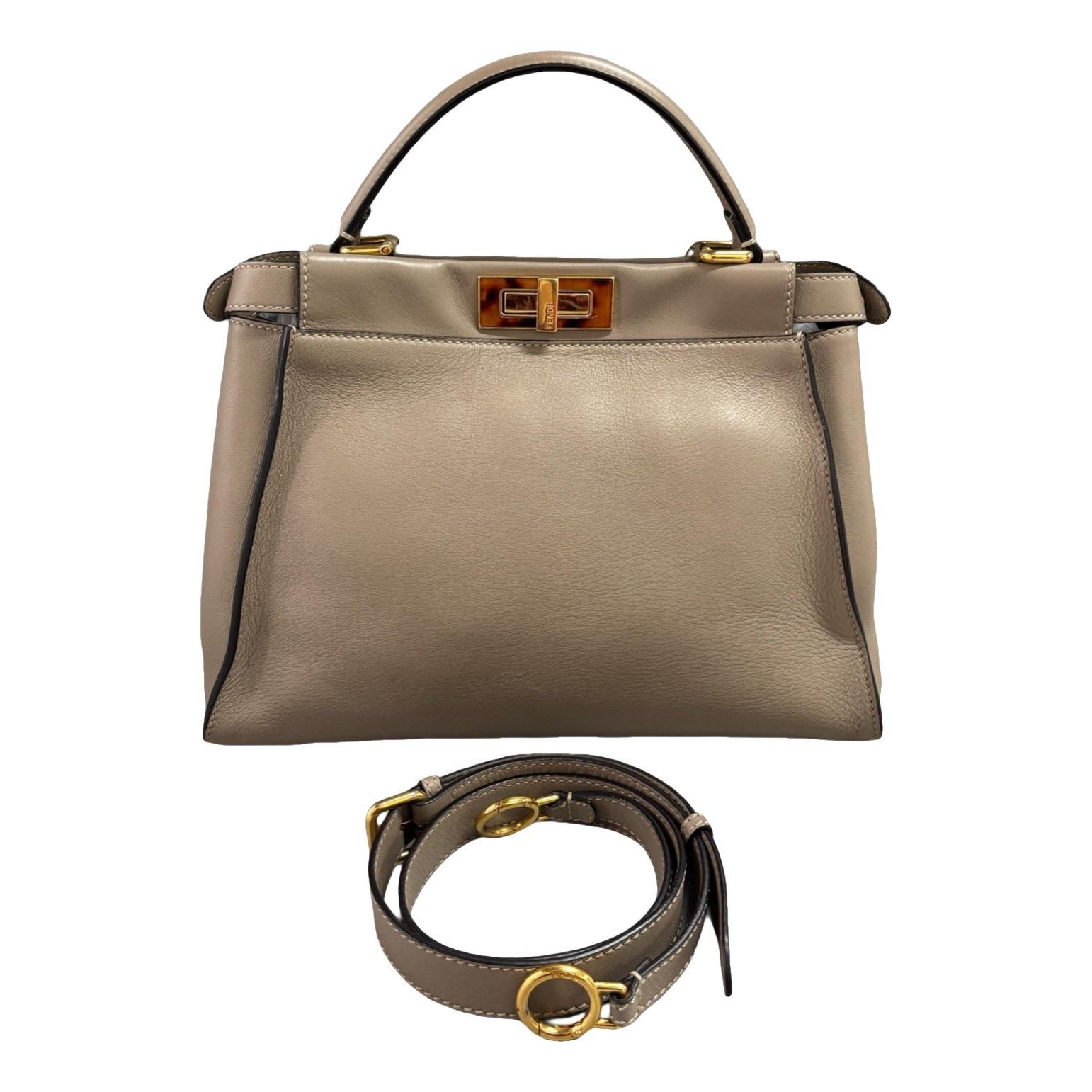 Peekaboo leather handbag