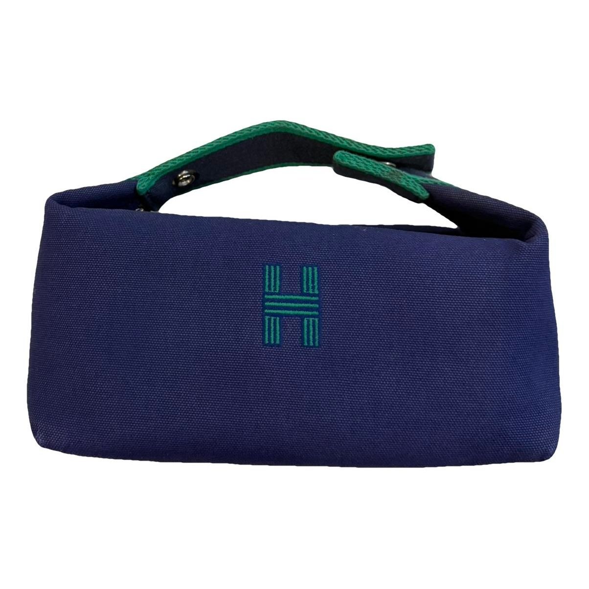 Hermes Bride A Brac Handbag Navy Toile Chevron