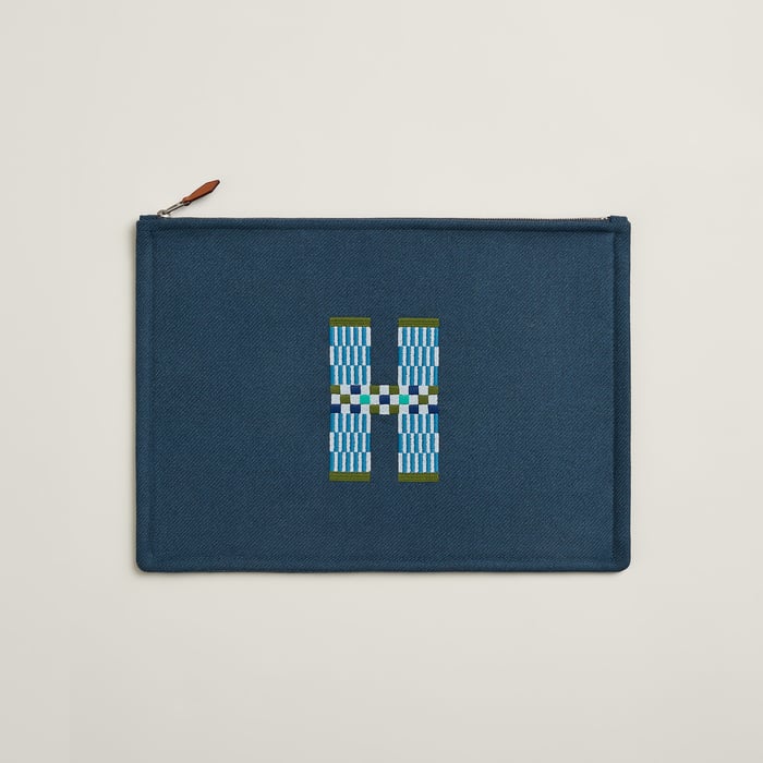 Bleu Abysse Flat H Natte Case, Large Model