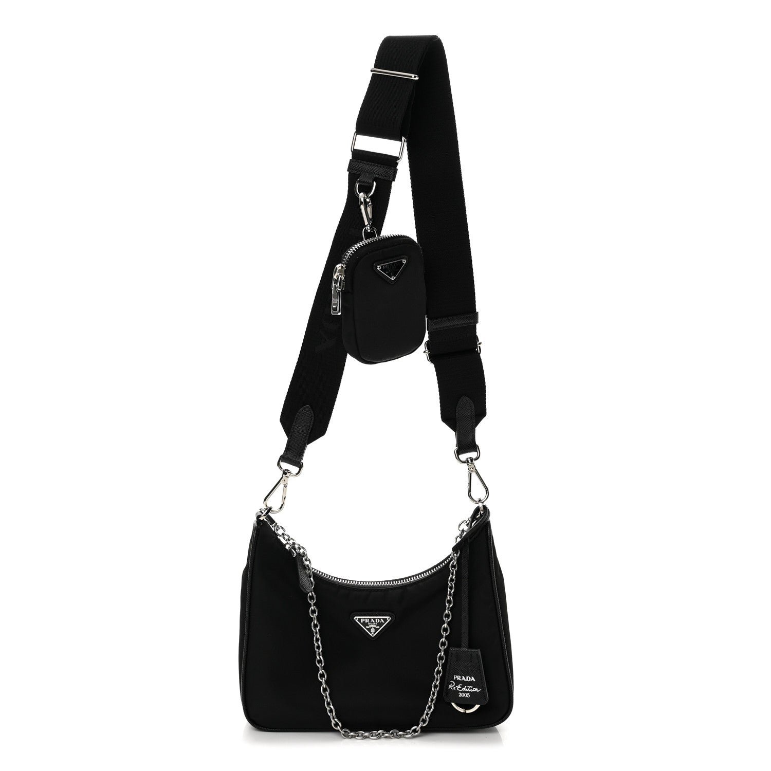Prada Nylon Re-Edition 2005 Shoulder Bag Black