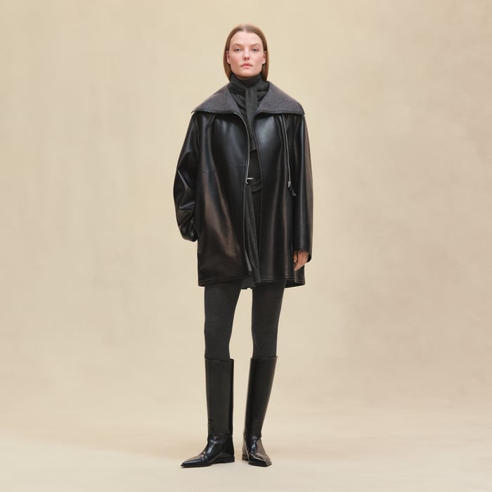Noir Short Blanket Coat