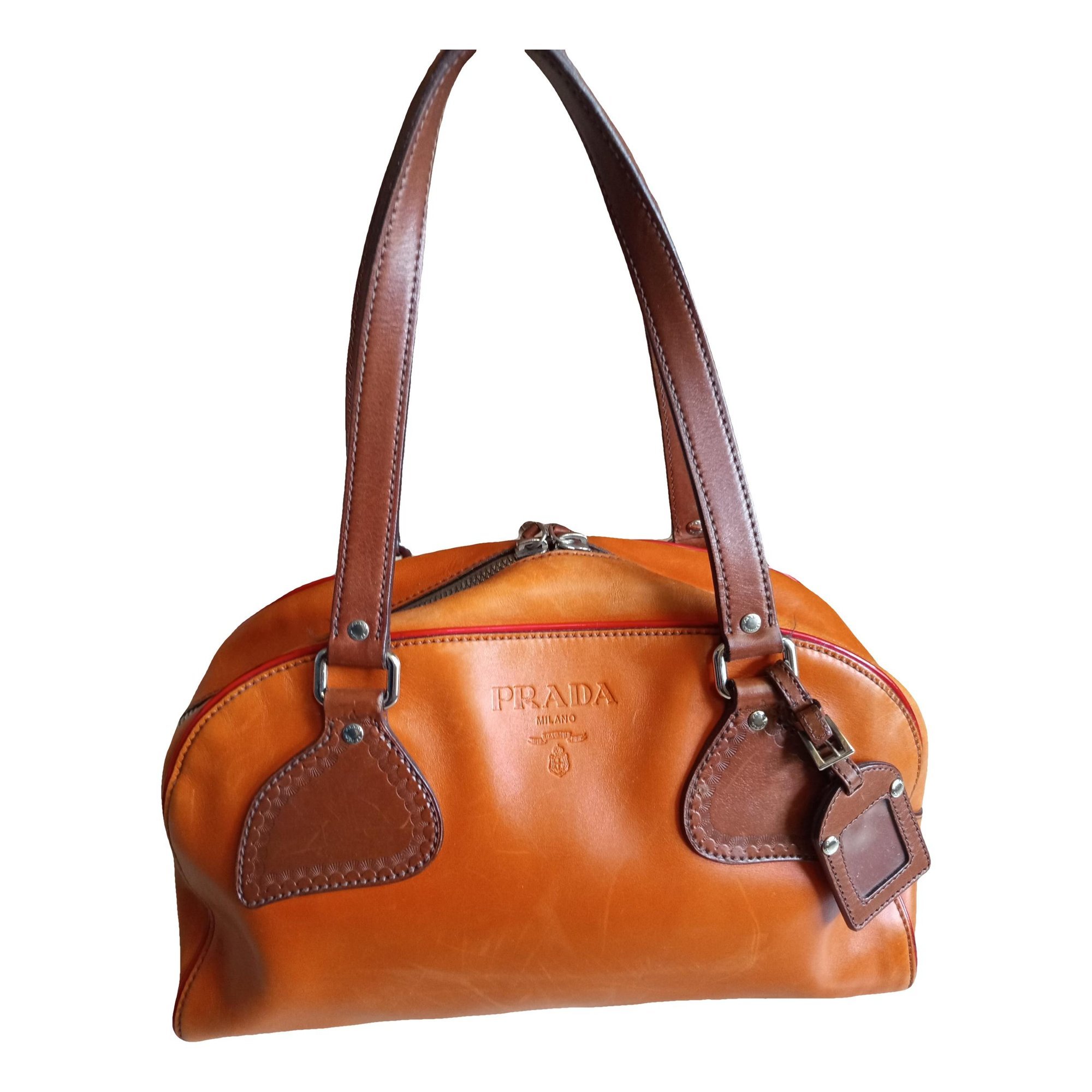 Leather bowling bag
