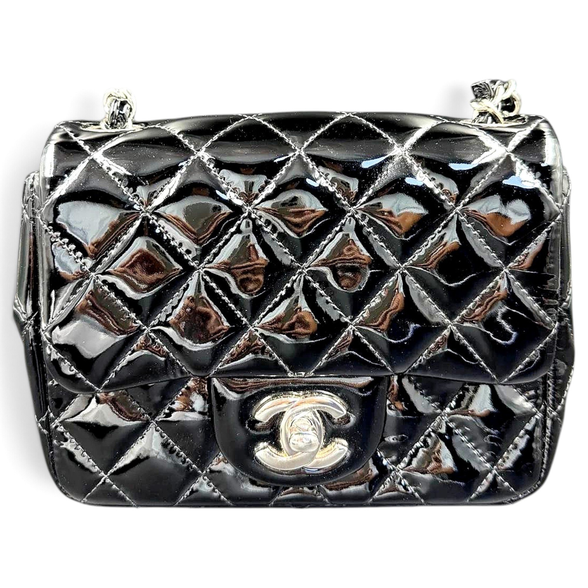Patent leather crossbody bag