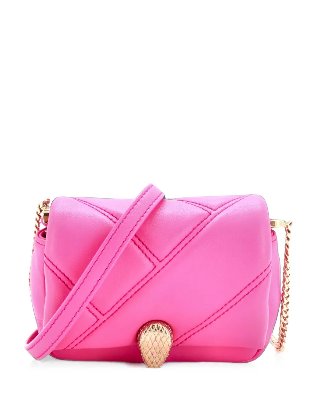 Serpenti Cabochon Shoulder Bag Diagonal Quilted Leather Micro crossbody bag