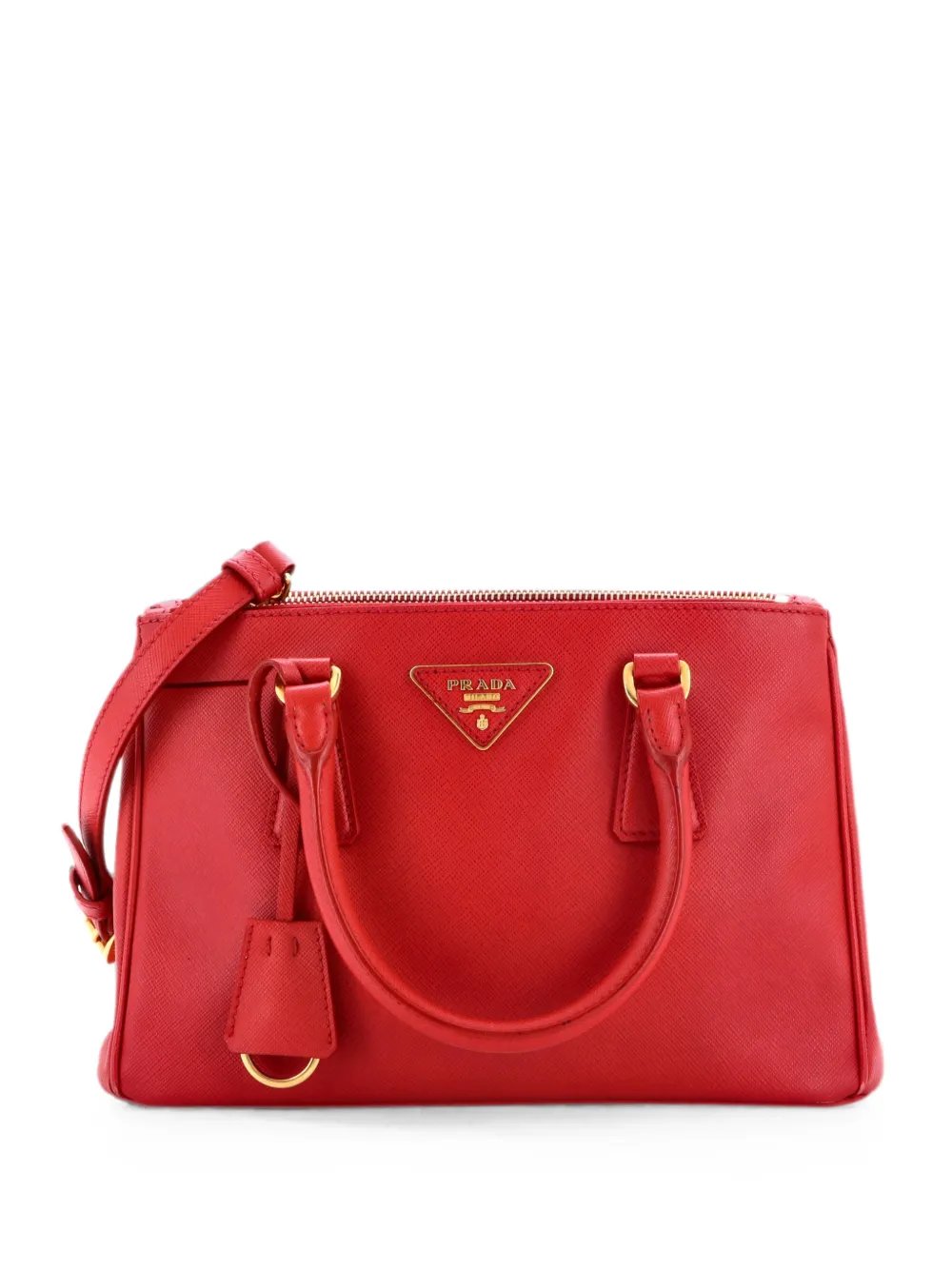 Double Zip Lux Saffiano Leather Small tote bag