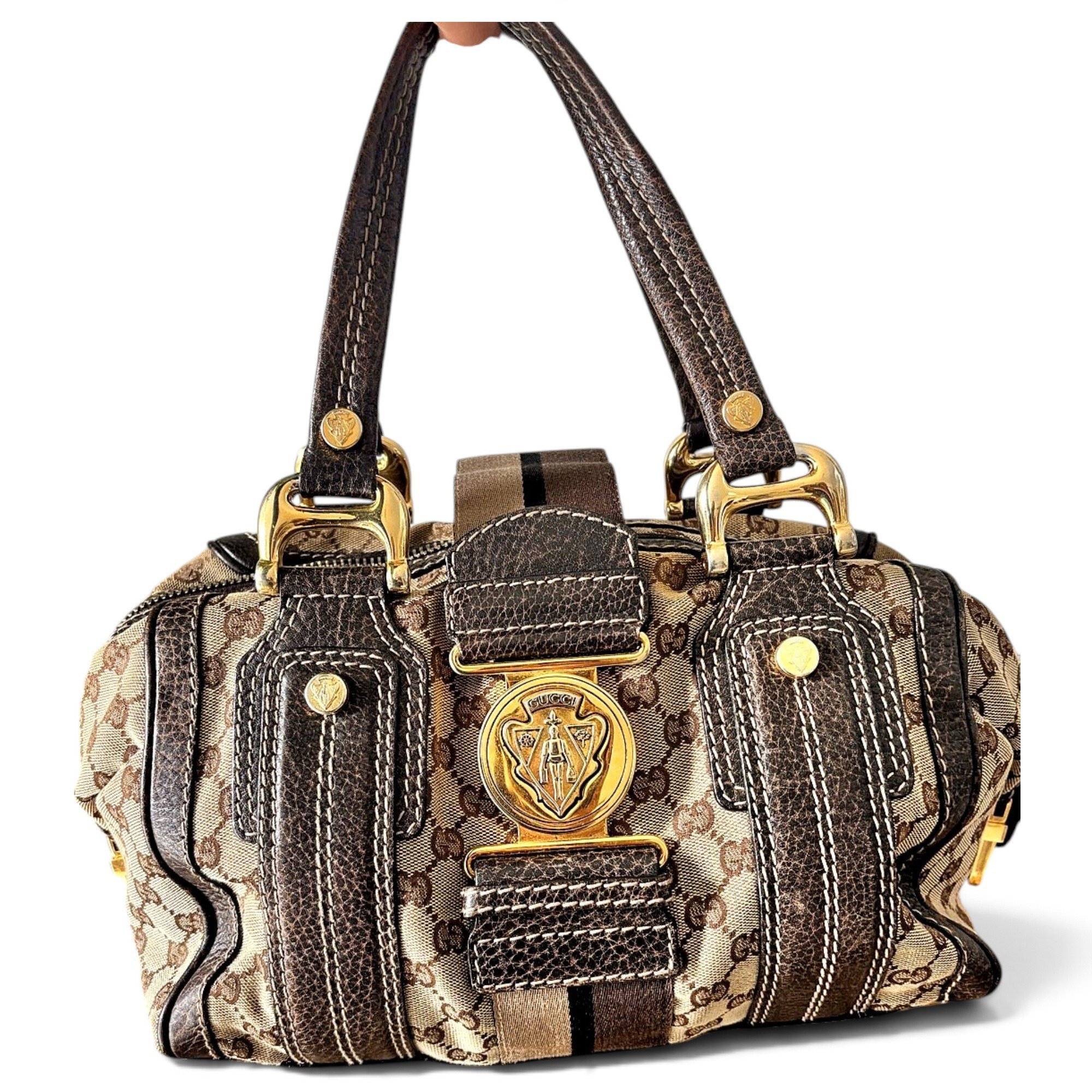 Babouska Hysteria leather bowling bag