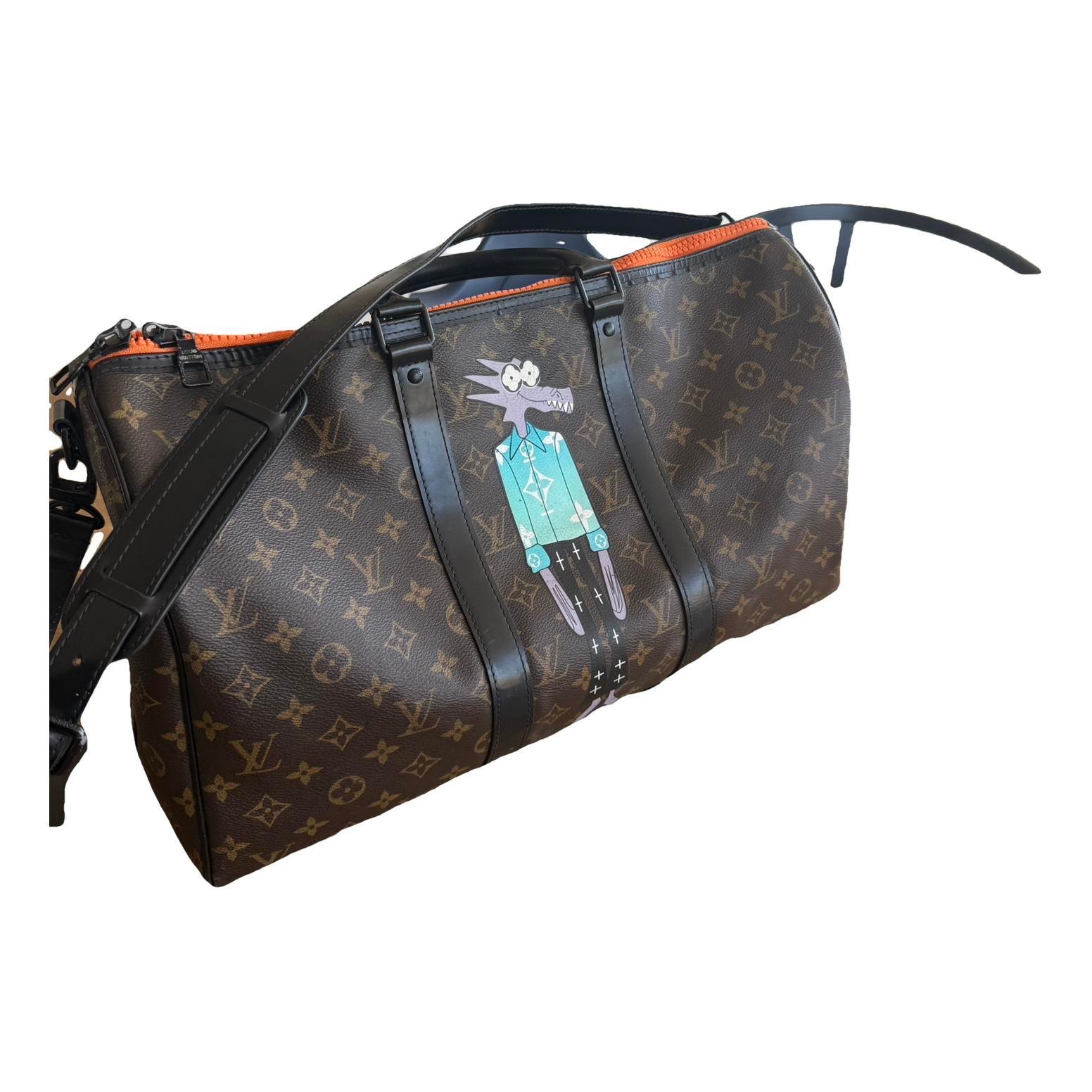 Keepall leather travel bag
