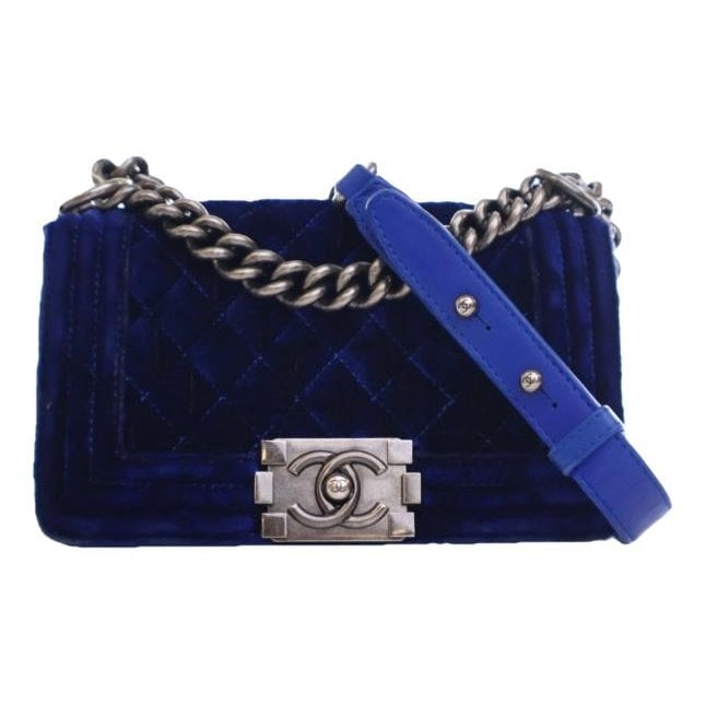 Boy velvet crossbody bag