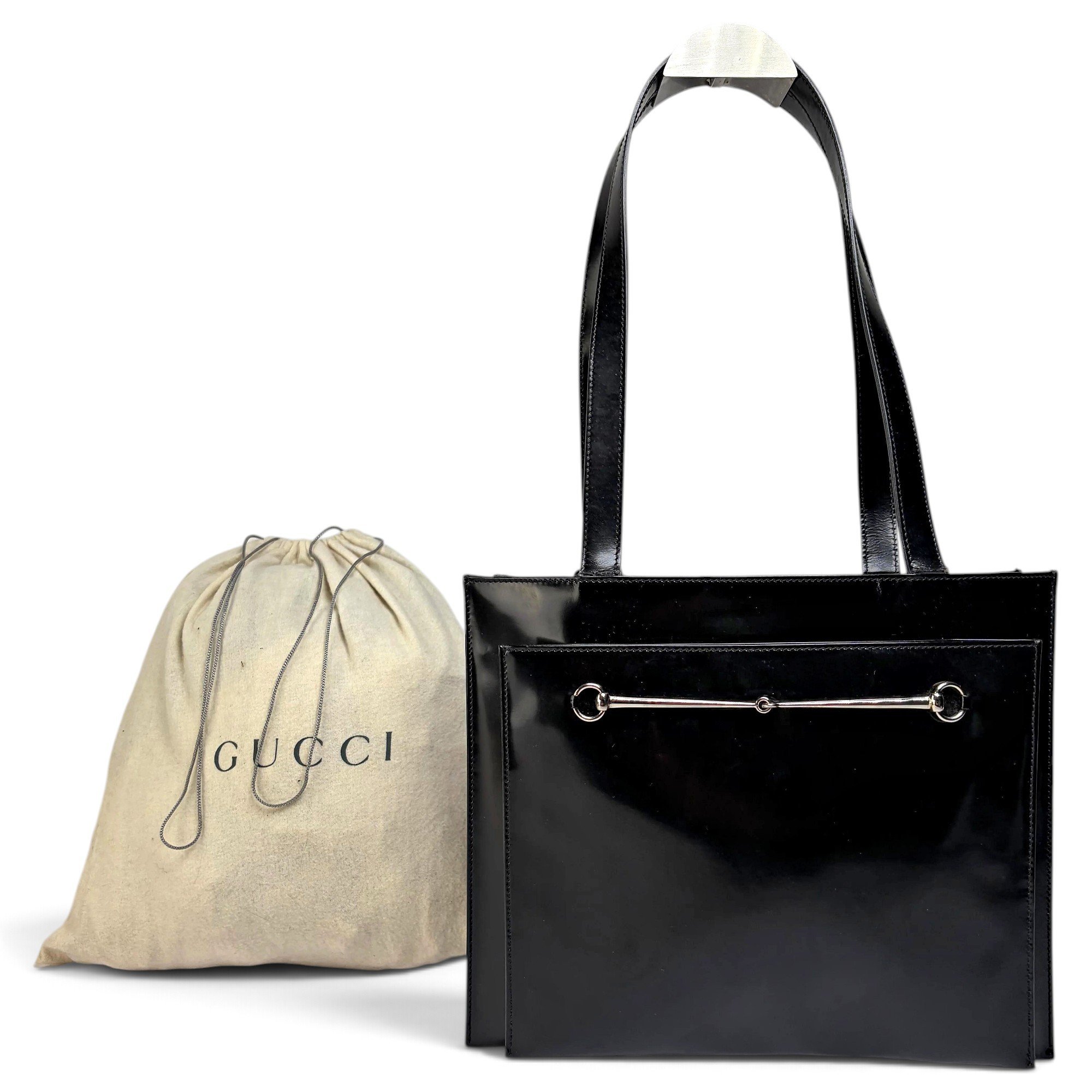 Horsebit 1955 patent leather handbag