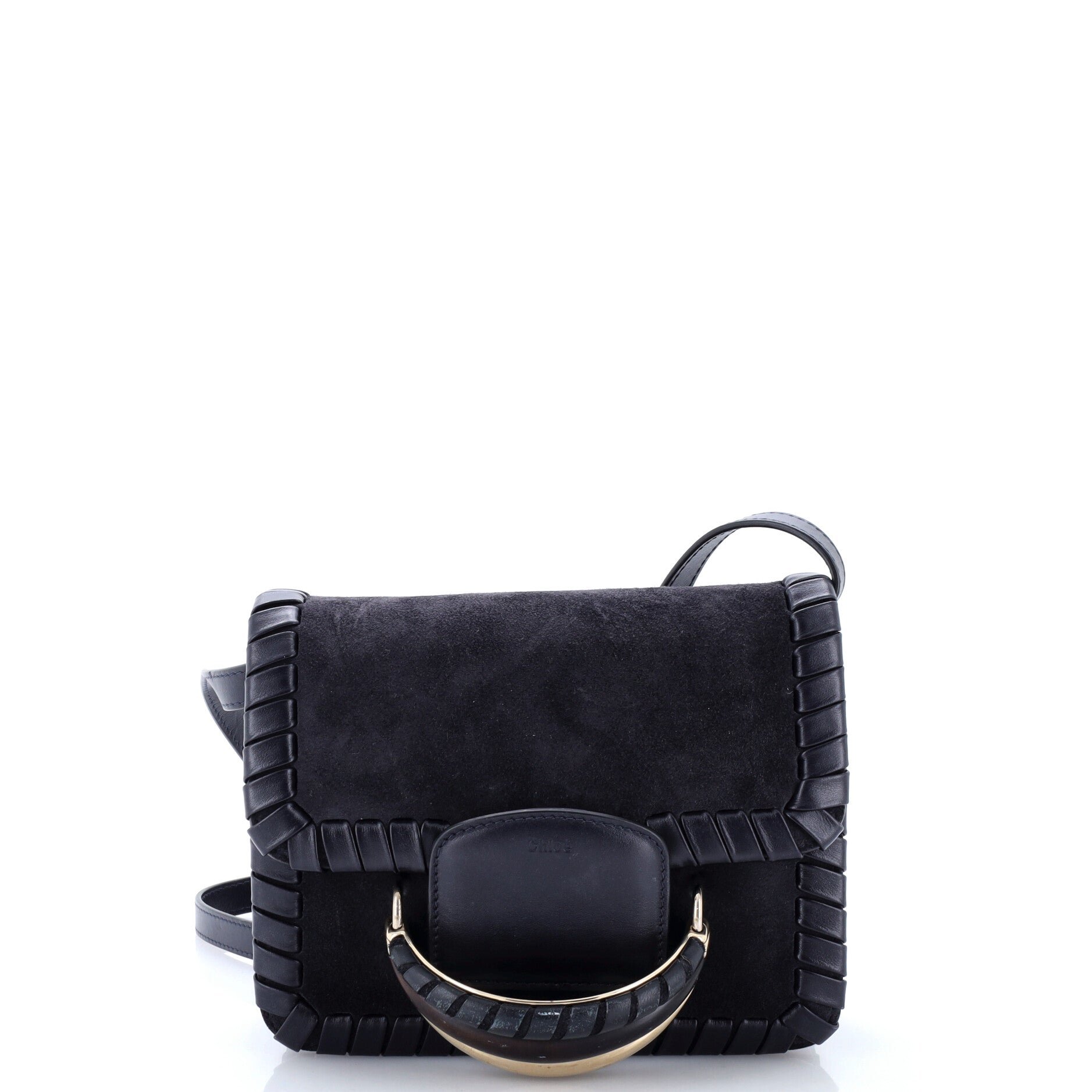 Kattie Crossbody Bag Whipstitch Suede