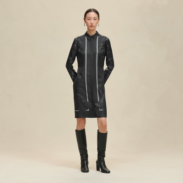 Gris Charbon "Palefroi Remix" Shirt Dress