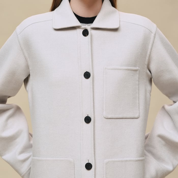 Gris Pervenche Overshirt Coat