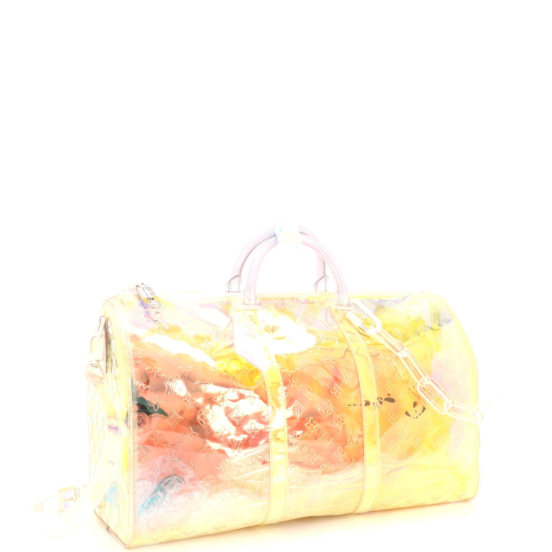 Keepall Bandouliere Bag Limited Edition Monogram Prism PVC 50