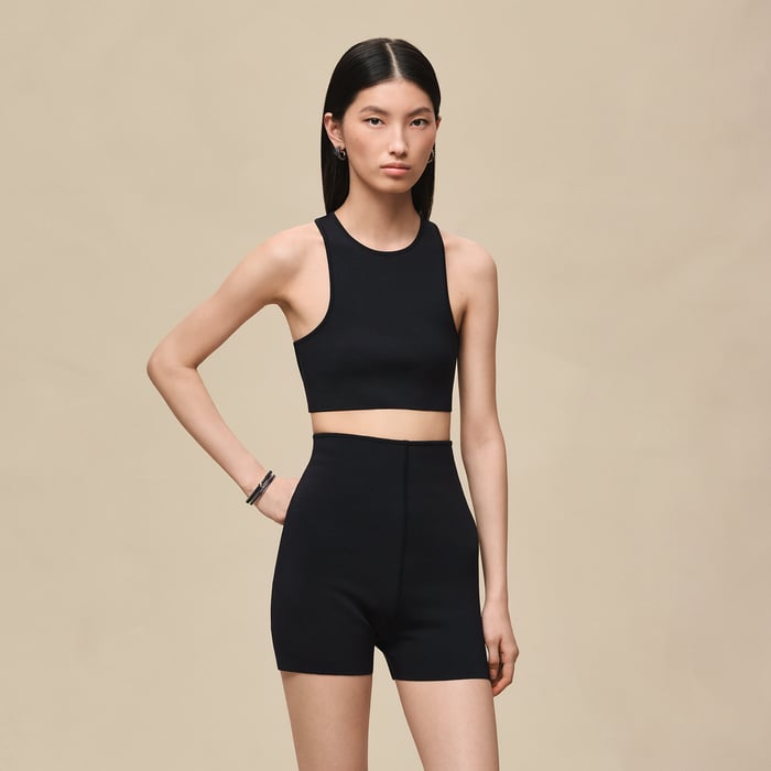 Bleu Noir Silk Shorts