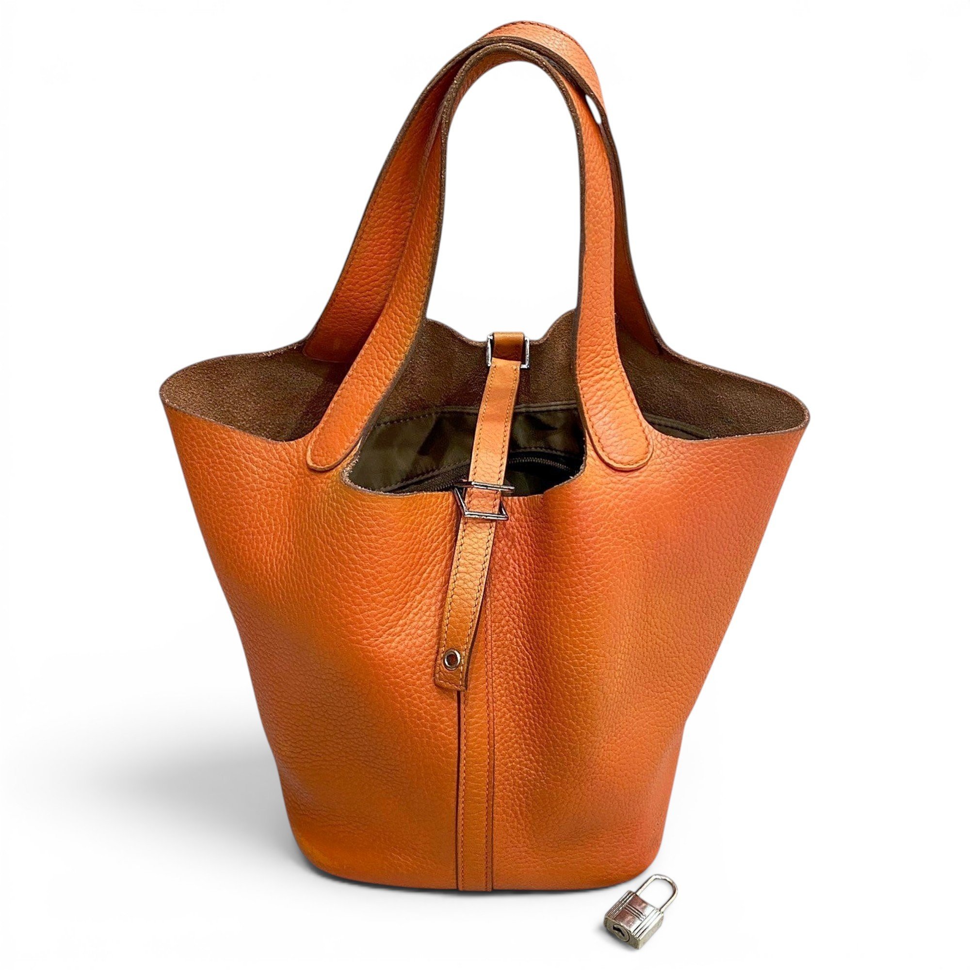 Picotin leather tote
