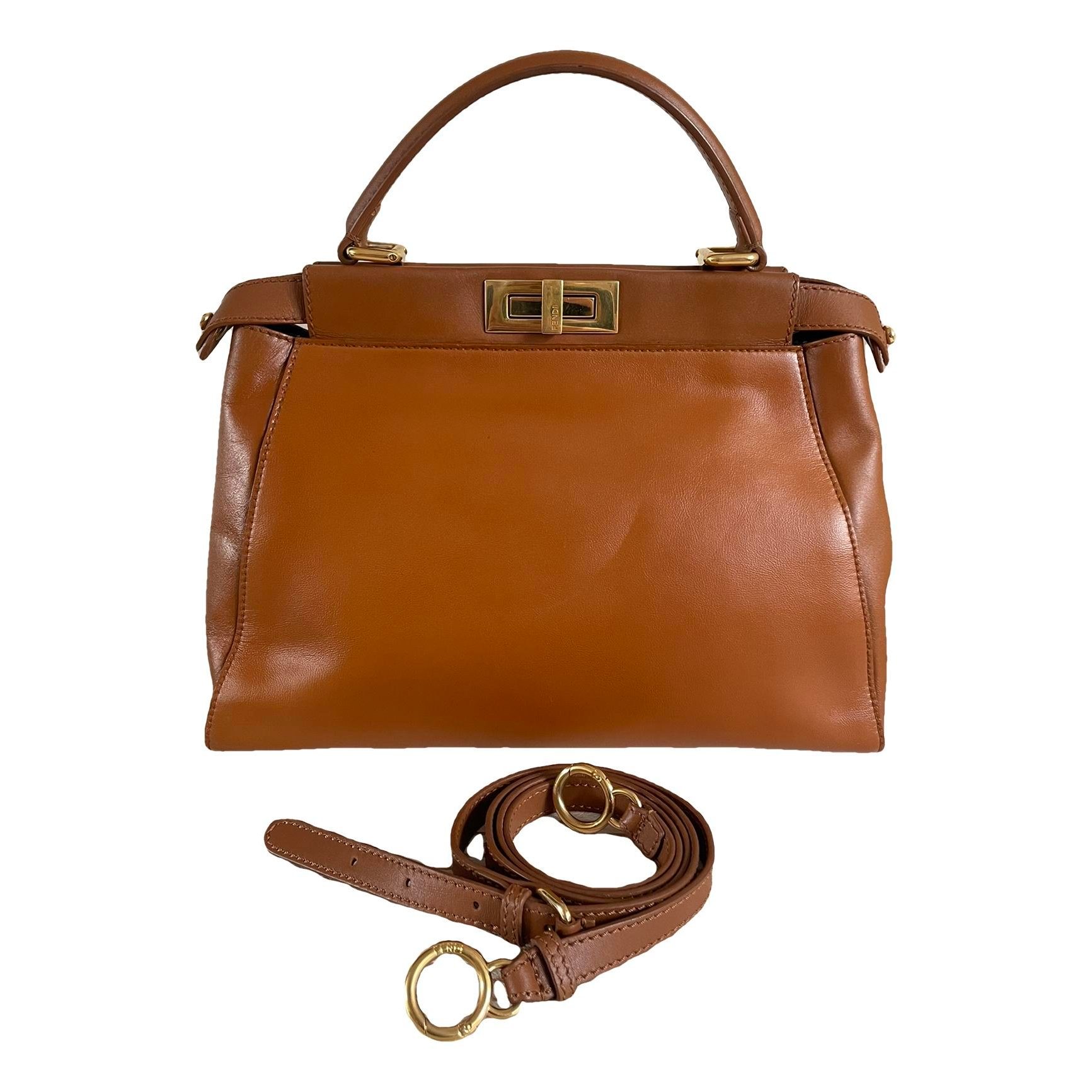 Peekaboo leather handbag