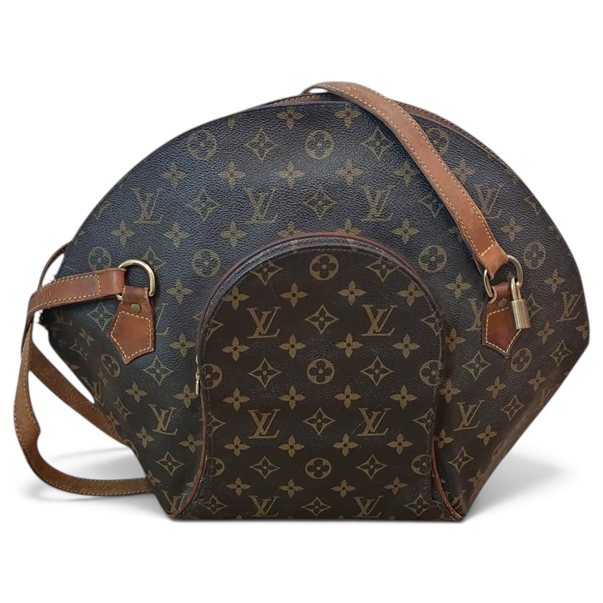 Ellipse leather handbag