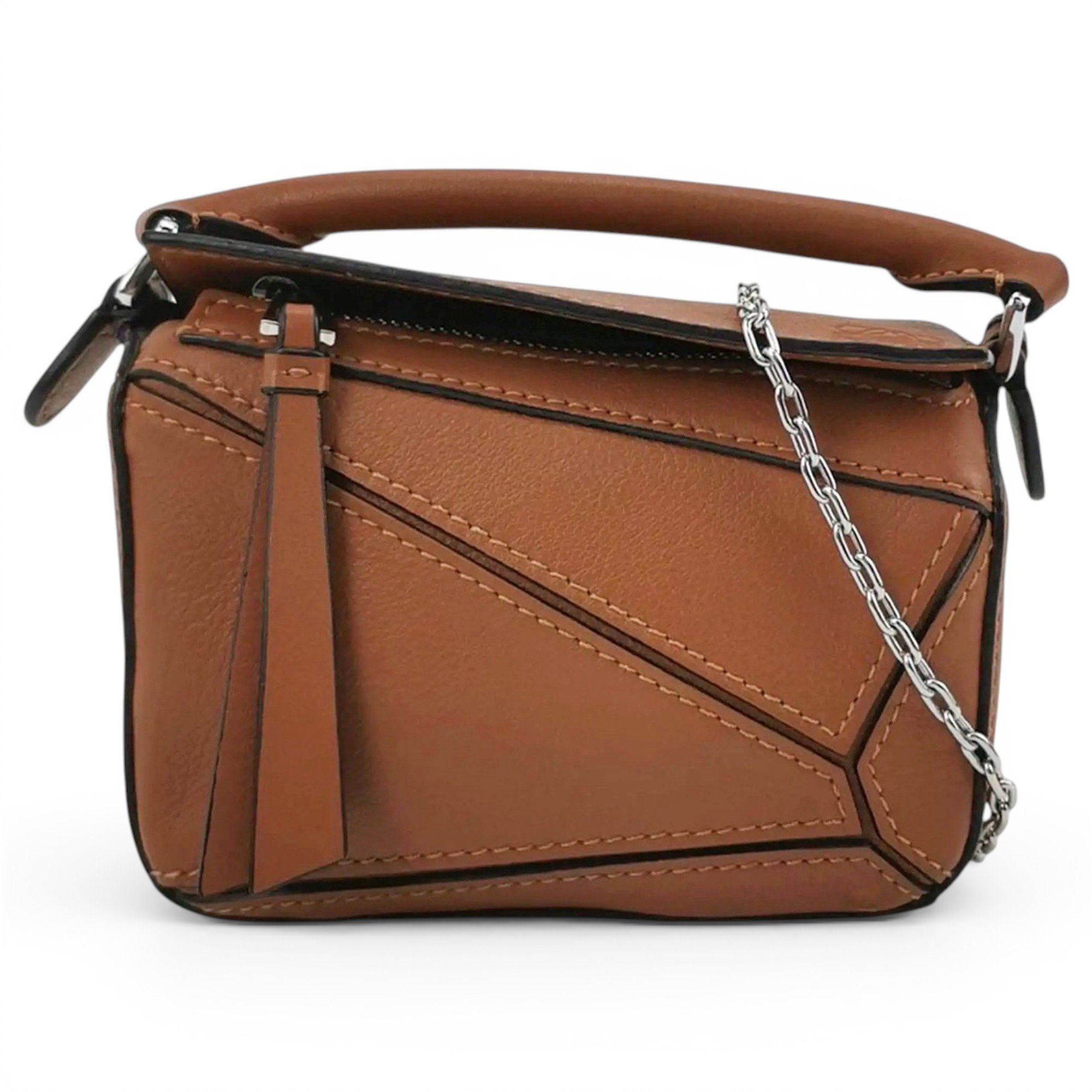 Puzzle leather crossbody bag