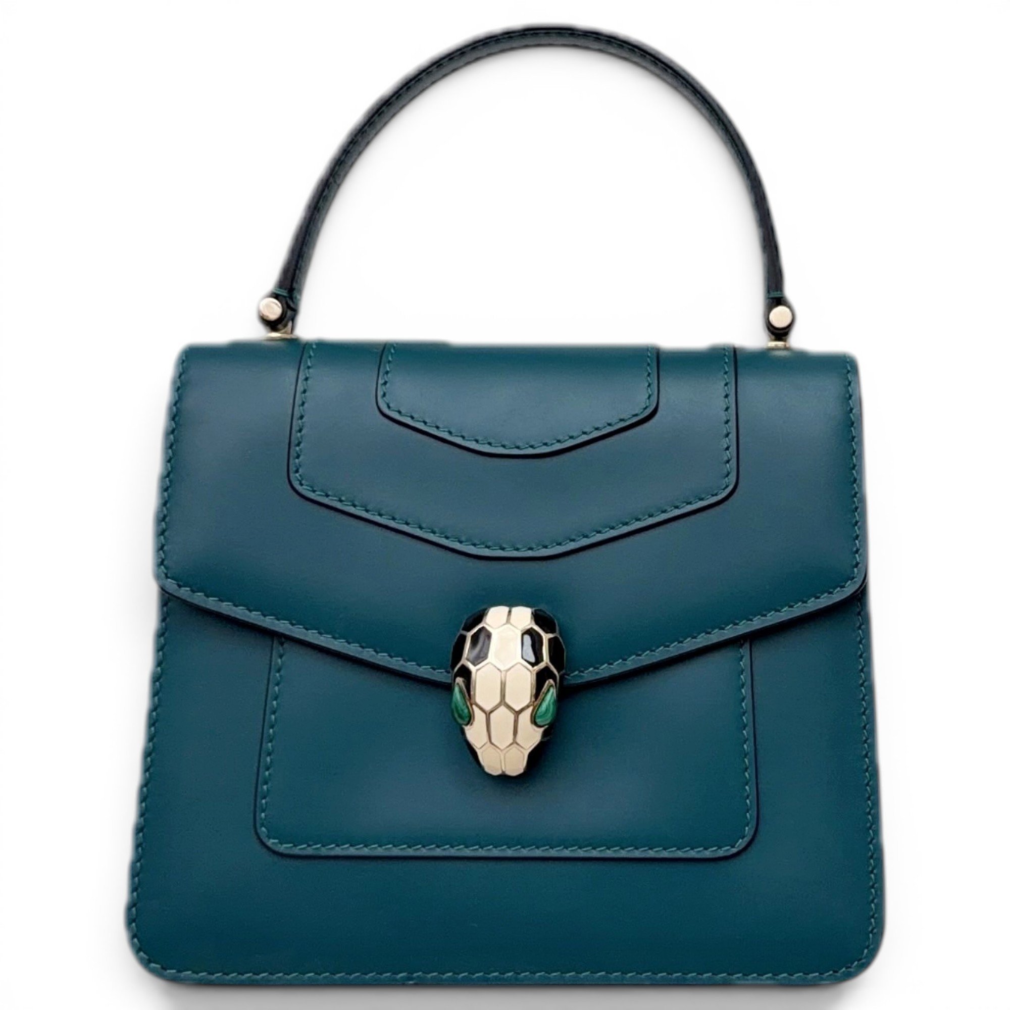 Serpenti leather handbag