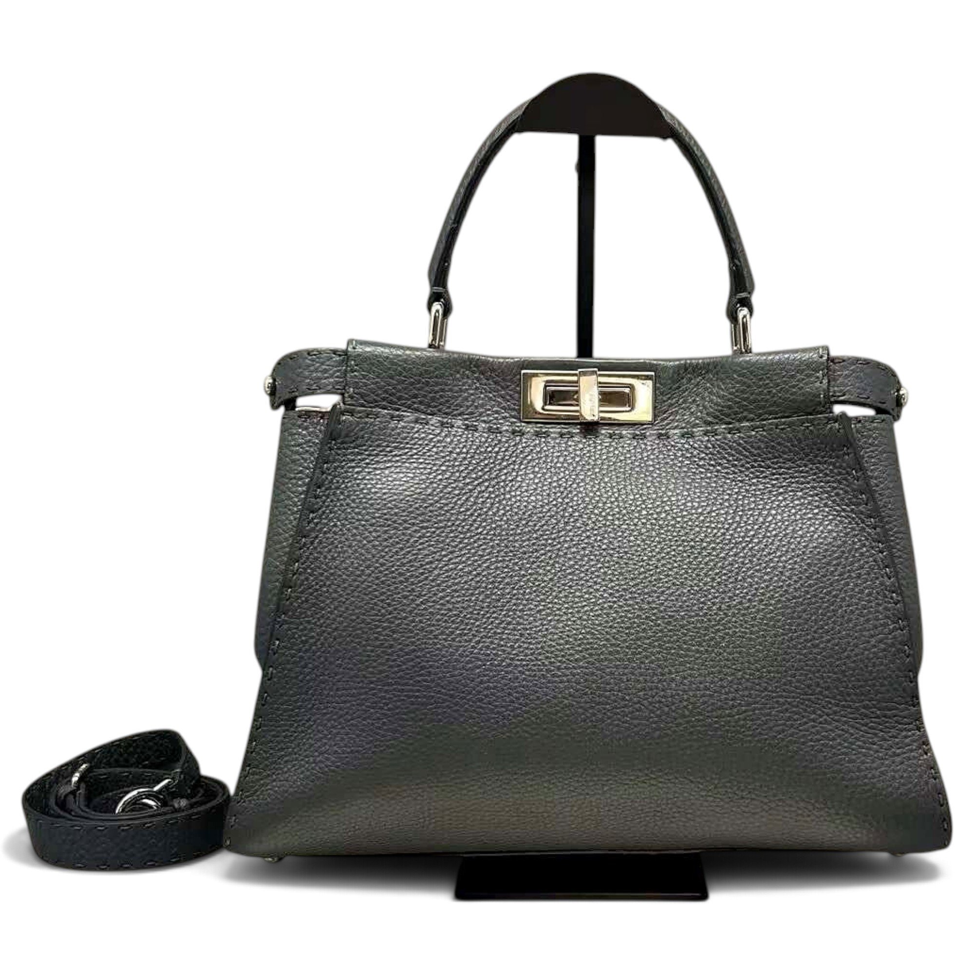 Peekaboo leather handbag
