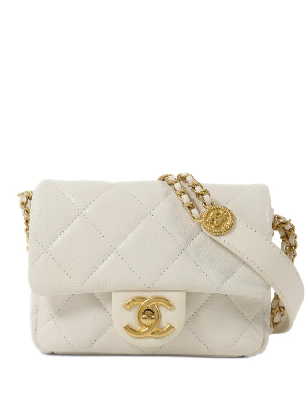 mini Coins Flap quilted CC turn-lock shoulder bag