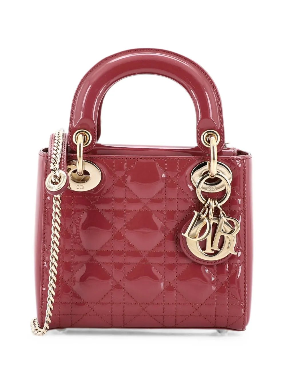 Lady Dior Chain Bag Cannage Quilt Patent Mini satchel