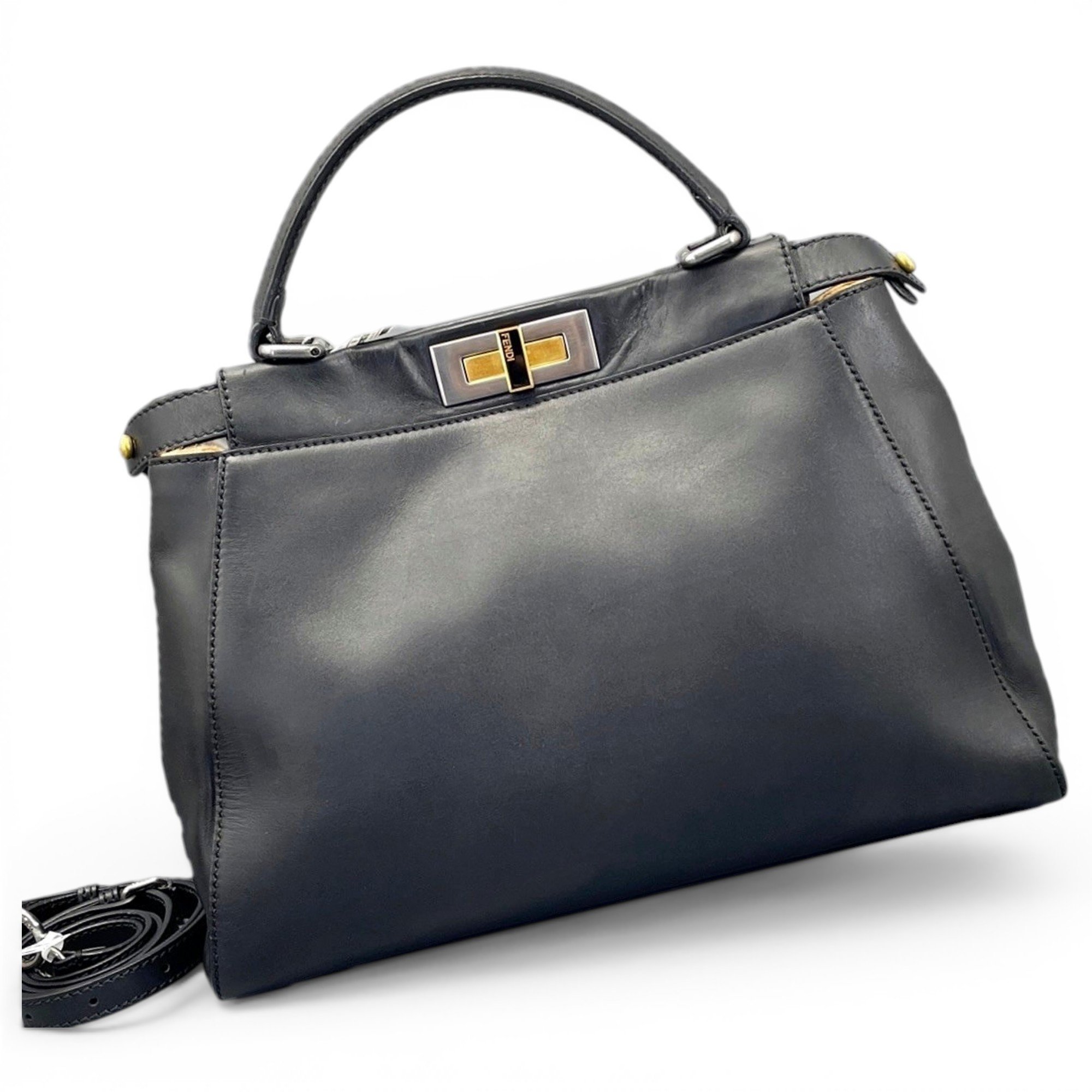 Peekaboo leather handbag