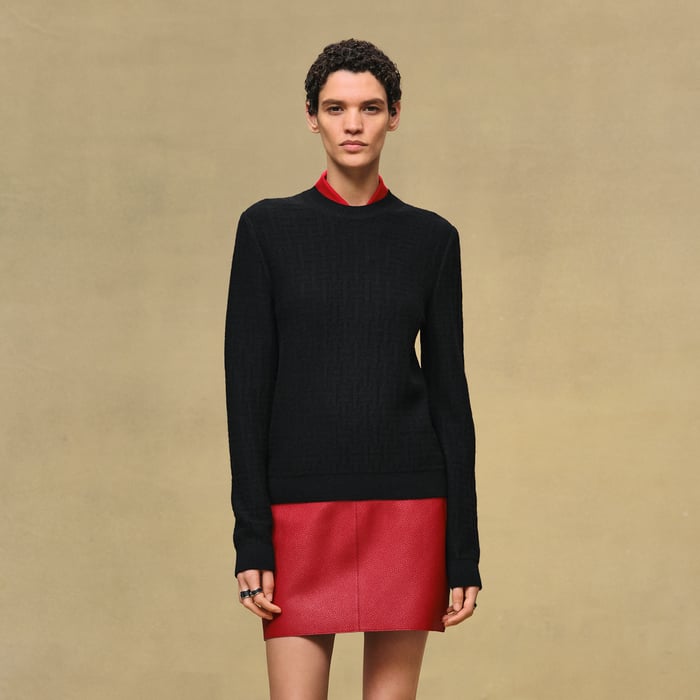Noir "H Voyage" Long-sleeve Sweater
