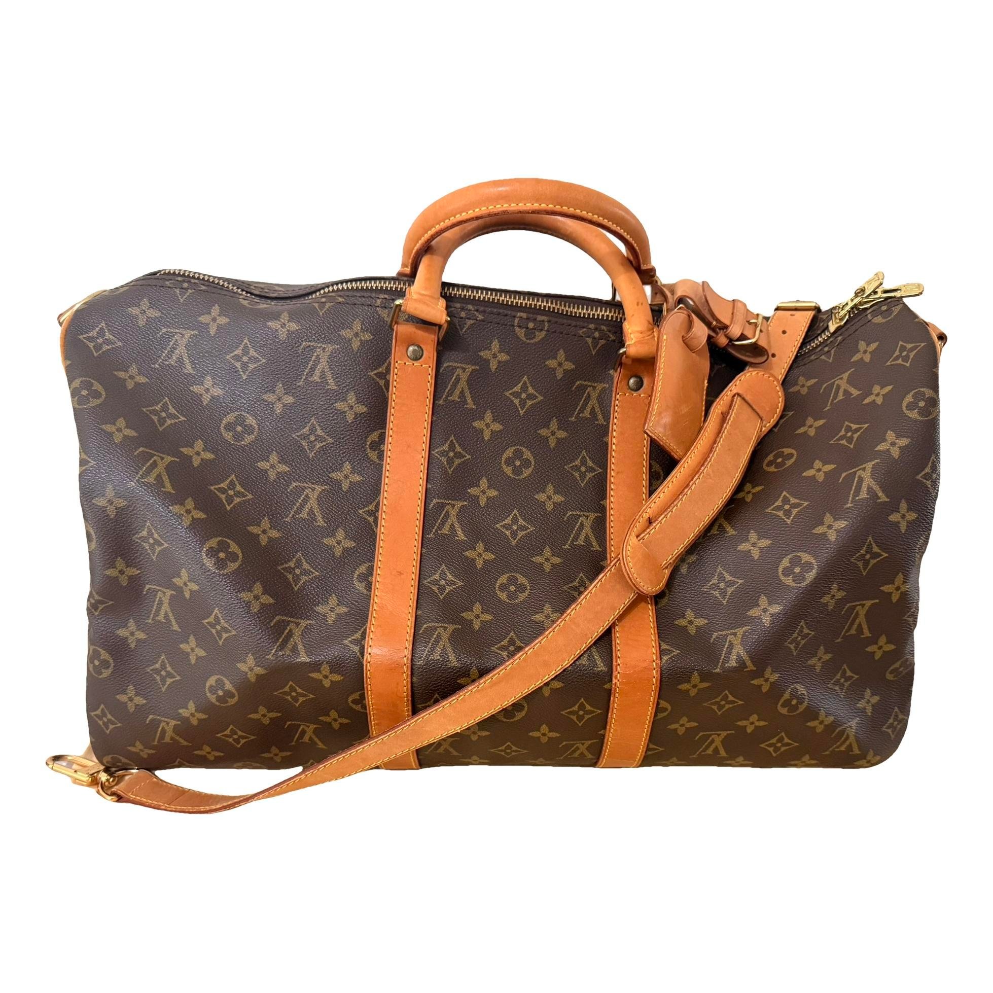 Keepall leather travel bag