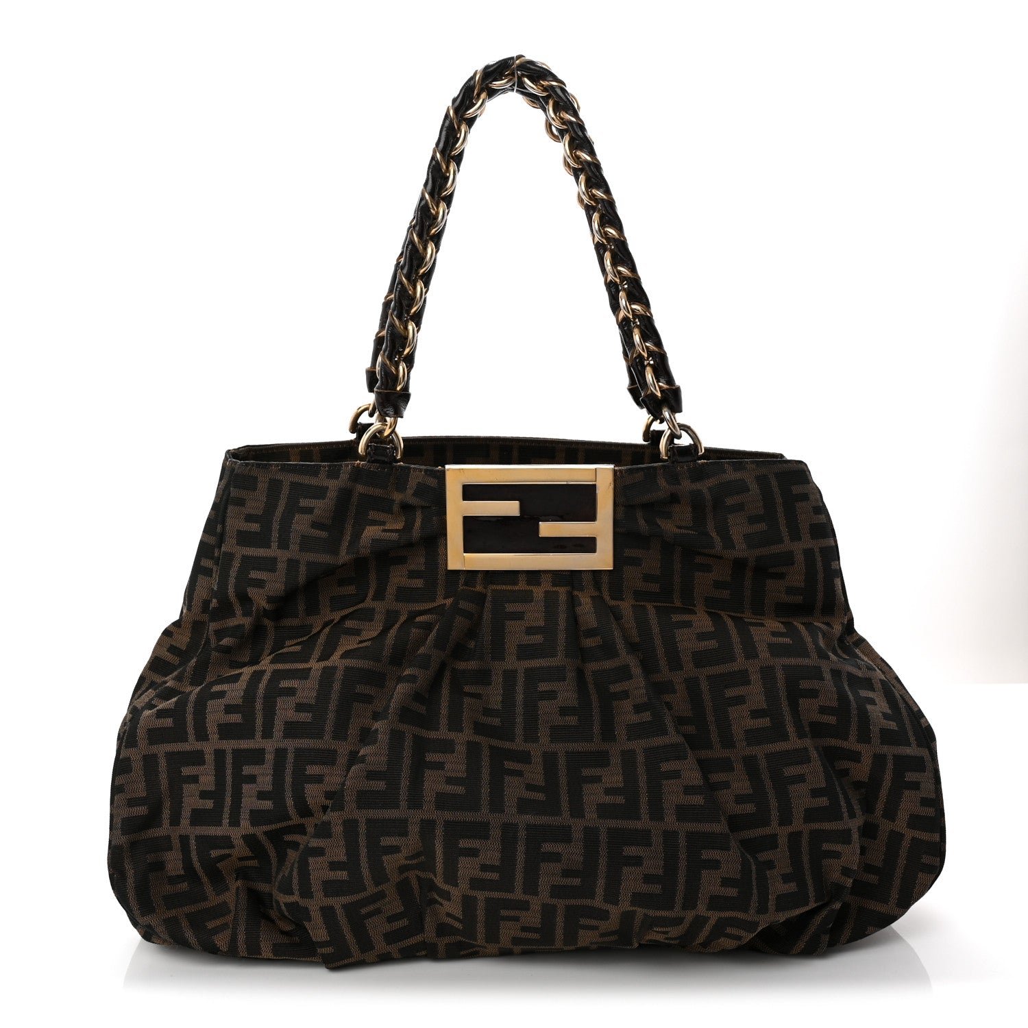 Fendi Zucca Mia Tote Tobacco
