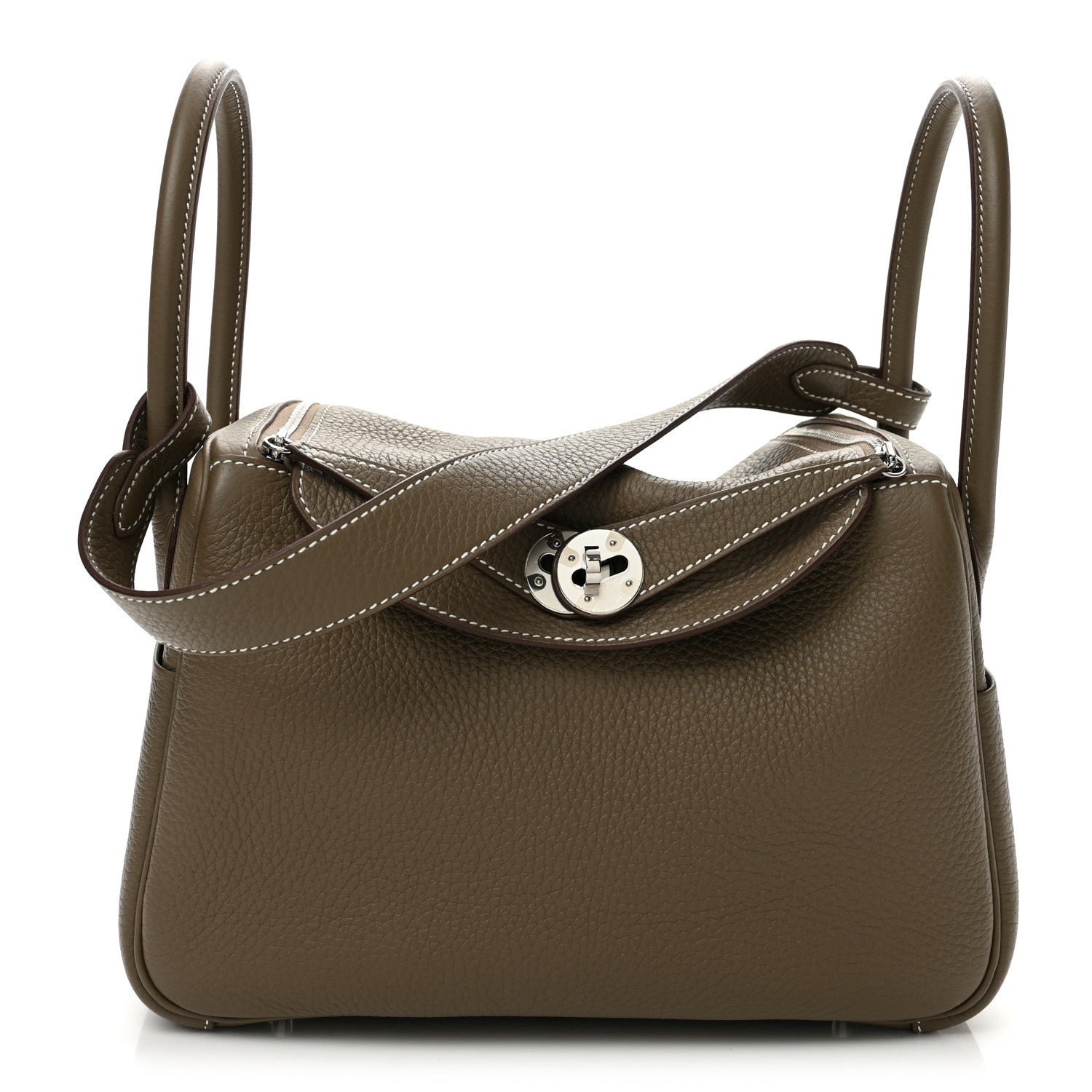 Hermes Taurillon Clemence Lindy 26 Etoupe